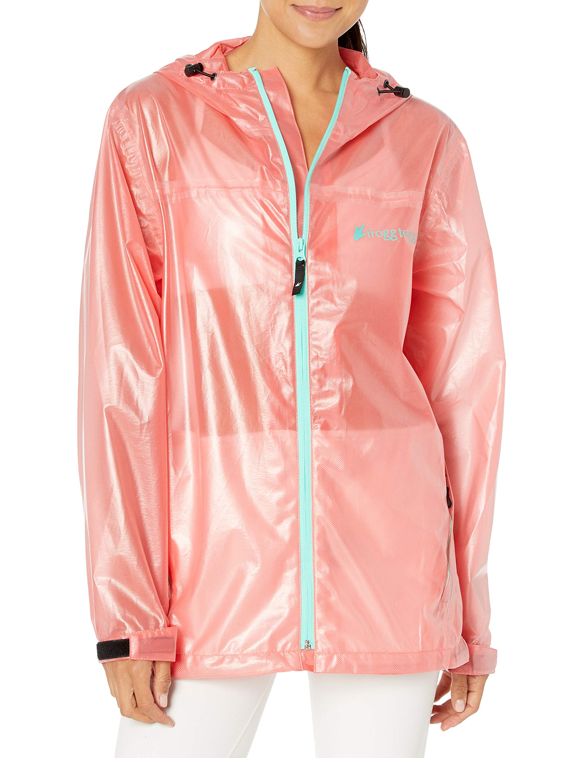 Frogg Toggs Women'S Xtreme Lite Packable Waterproof Breathable Rain Jacket, Coral, Large