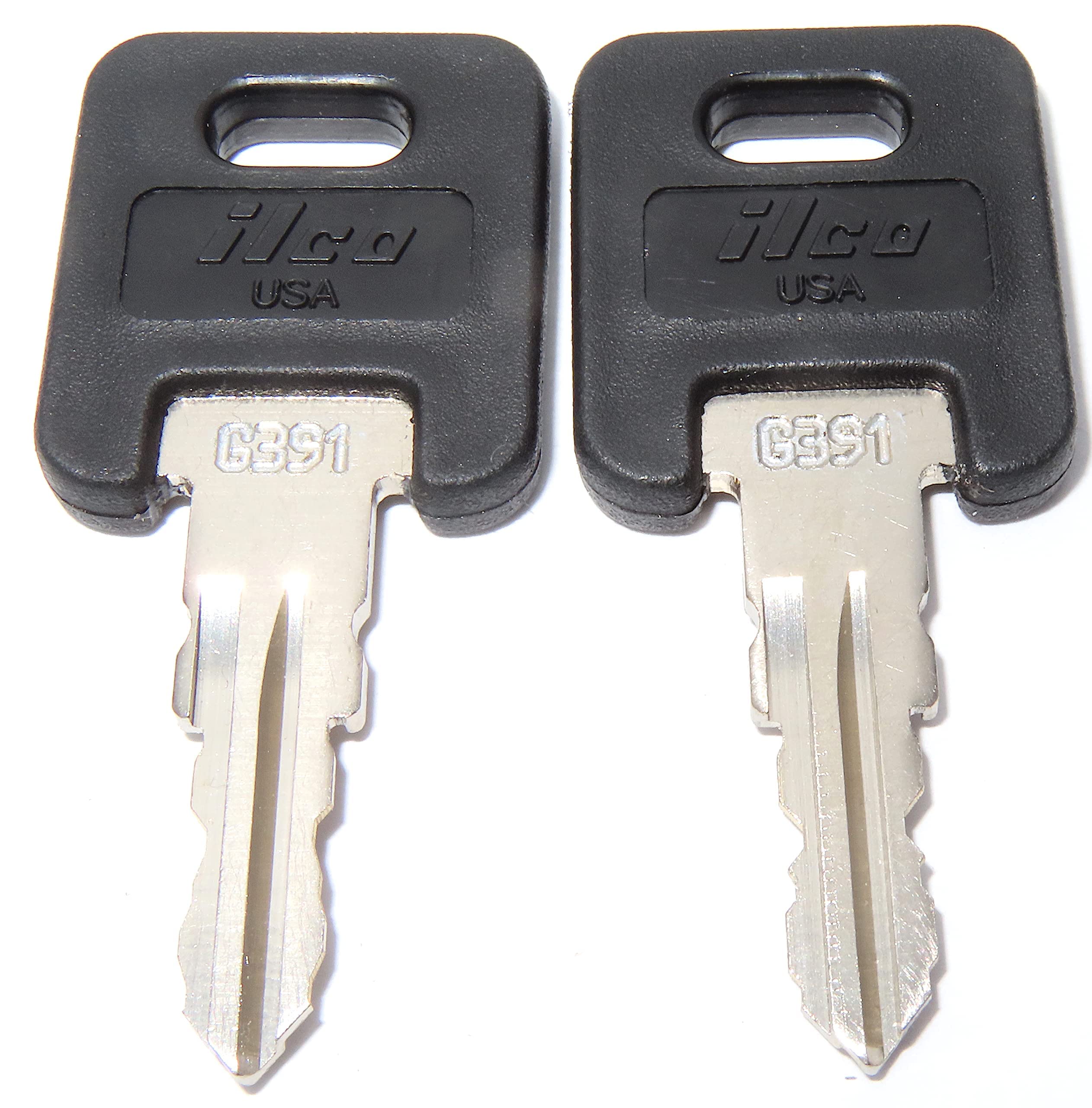 Ilco G391 Keys Global Link RVs Motorhome Trailer Keys Cut to Key/Lock Number G391 Engraved on Black Top Keys for Global Link Loc