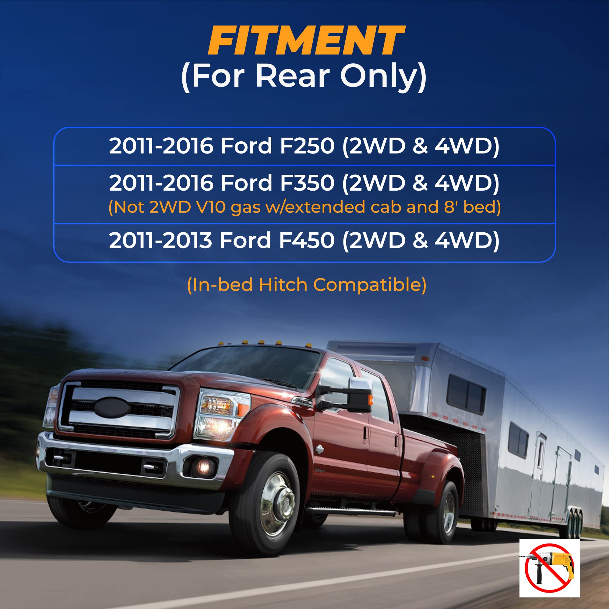 Torque Airbag Air Bag Suspension Kit For 2011-2016 Ford F250 F350 And 2011-2013 Ford F450 2Wd 4Wd F-250 F-350 Super Duty Rear Helper Bag Spring 5000 Lbs (Replaces Firestone Ride Rite 2597) (Tr2597)