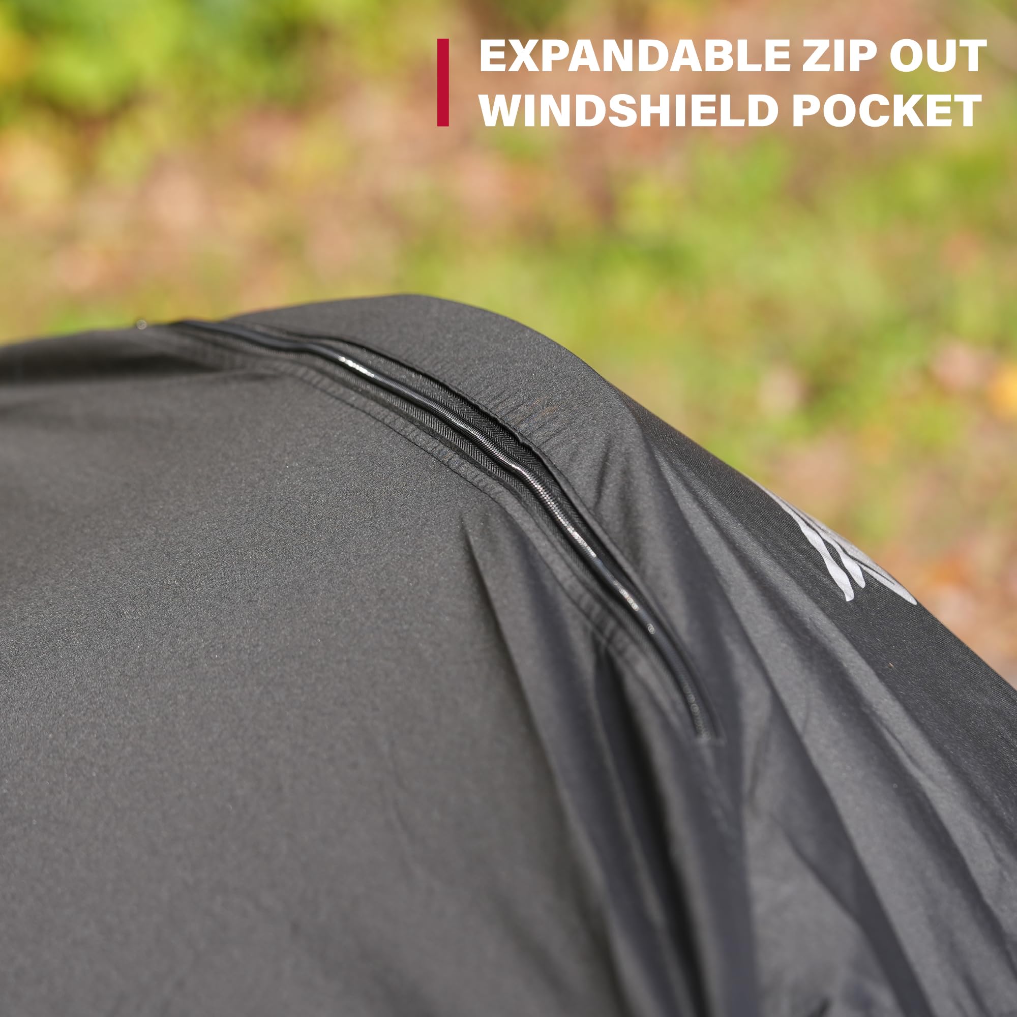 Ultragard Can-Am Ryker Full Motorcycle Cover With Heat Shield & Expandable Pouch - Water-Resistant, Windshield Protection, Bunge