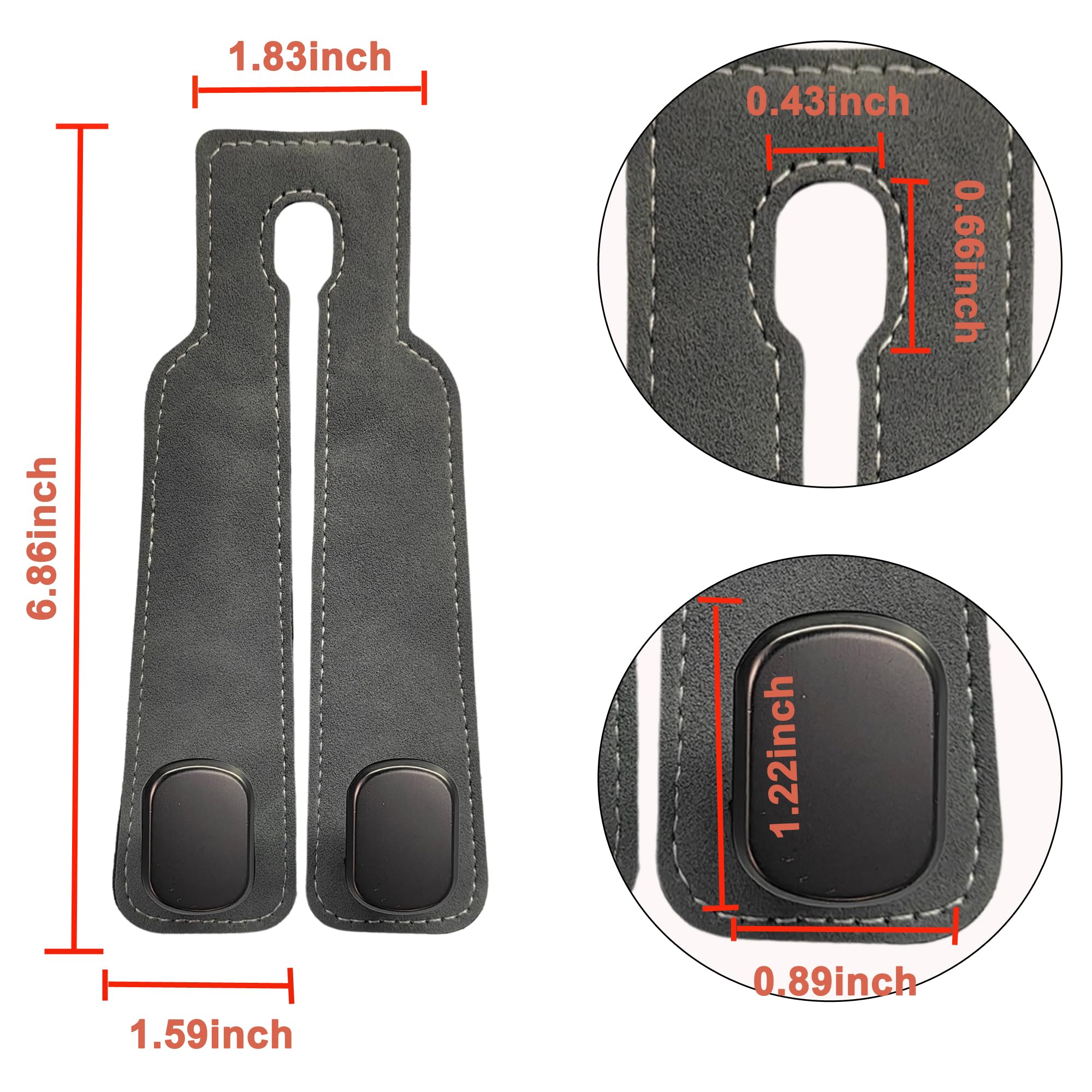 Amelity Car Purse Hook, Car Seat Hooks For Headrest, Car Hooks For Purses And Bags Cute, Car Bag Hook (Grey - 1 Pack)