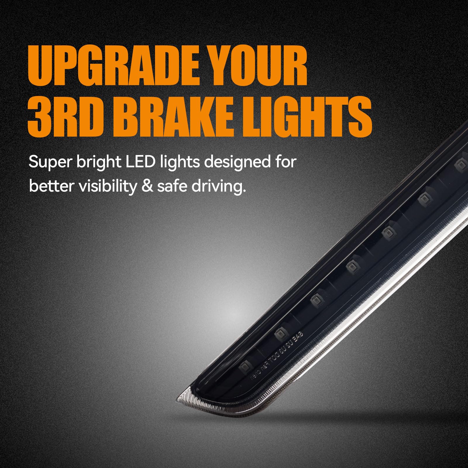 Cxdar Third 3Rd Brake Light Led For 2007-2014 Chevy Suburban 1500 2500, High Mount Rear Brake Lights Assembly For 07-14 Tahoe/Gm