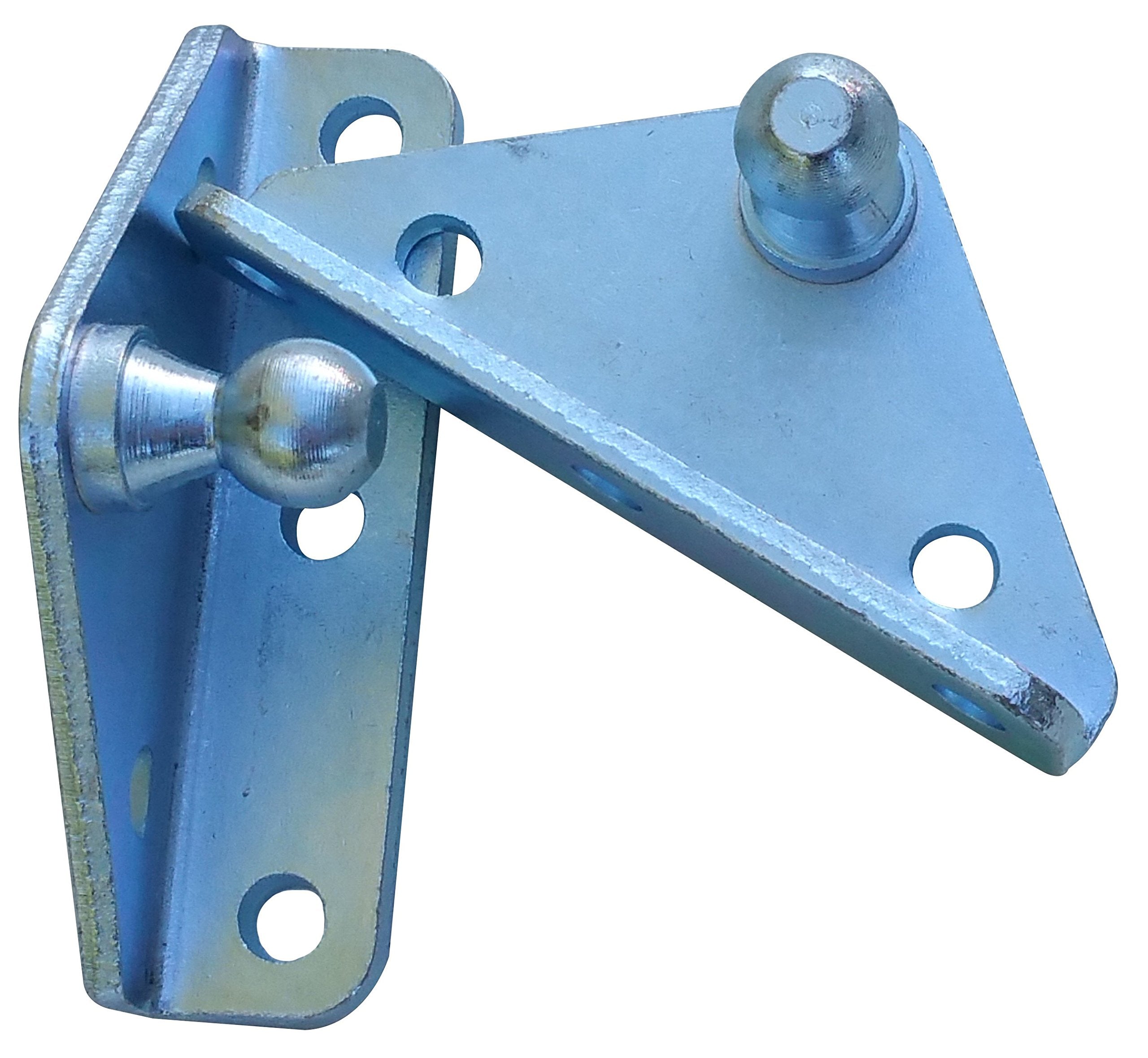Angled Lift Support Bracket Inside Mount - Zinc Plated 10 Gauge Steel - 10mm Ball Stud - Gas Strut Mounting Brackets - Gas Shock Lid Strut Prop Spring Mount