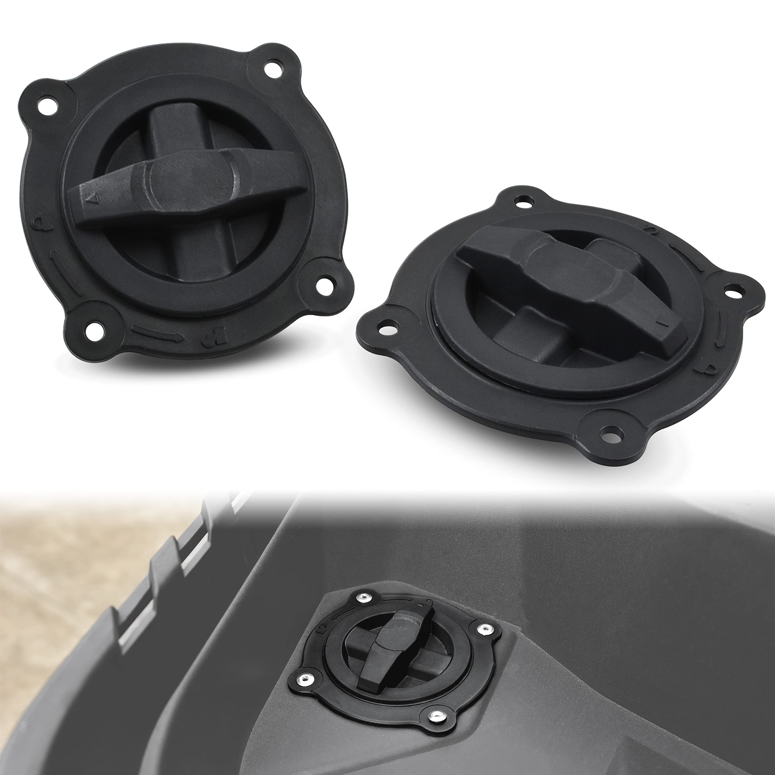 Sautvs Cargo Base Kit For Can-Am Outlander Renegade, Plastic Cargo Turn Attach System Base Installation Kit For Can Am Outlander L 400 500 650 / Renegade 570 850 2013-2020 Accessories (2Pcs)