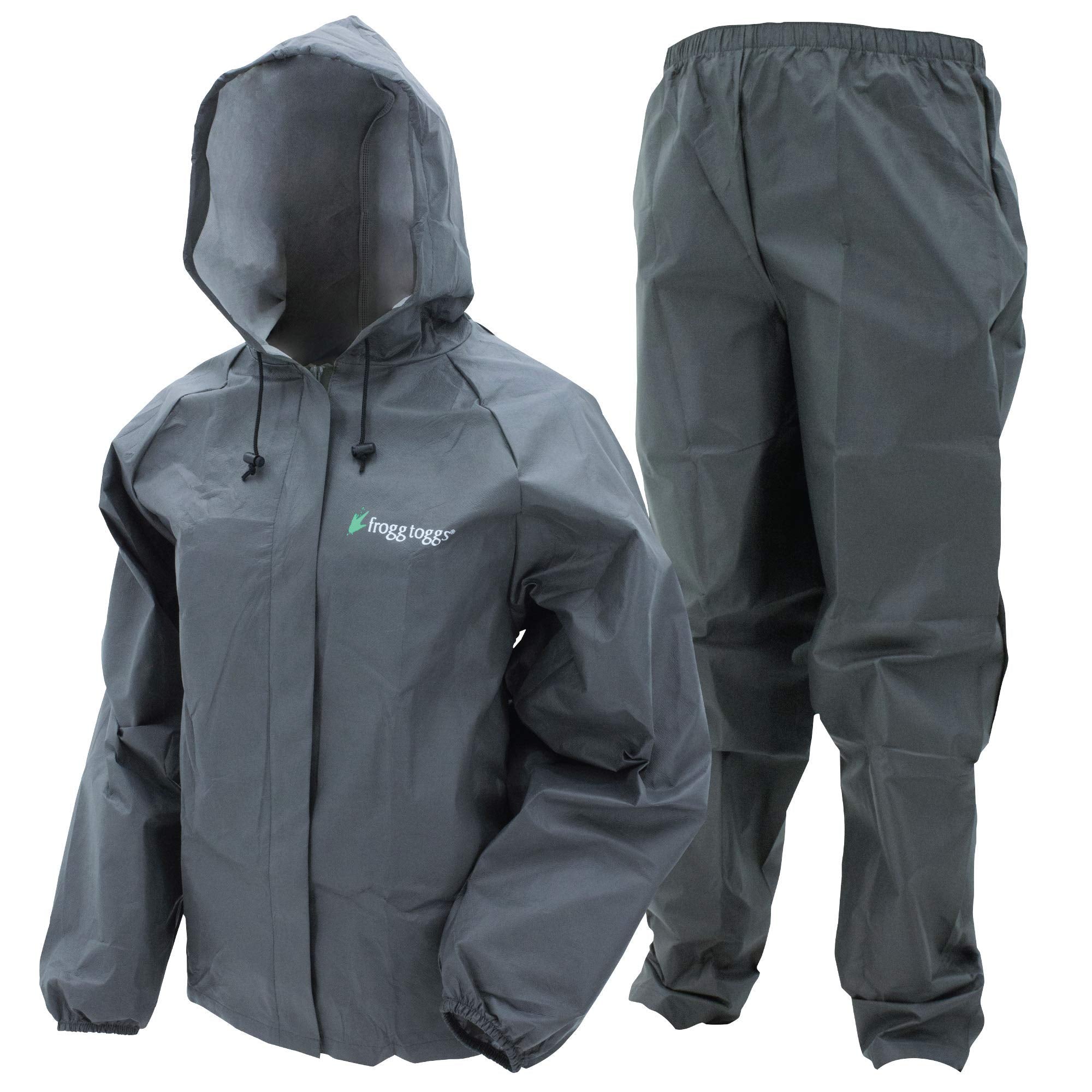 Frogg Toggs Men'S Ultra-Lite2 Waterproof Breathable Protective Rain Suit, Carbon, X-Large