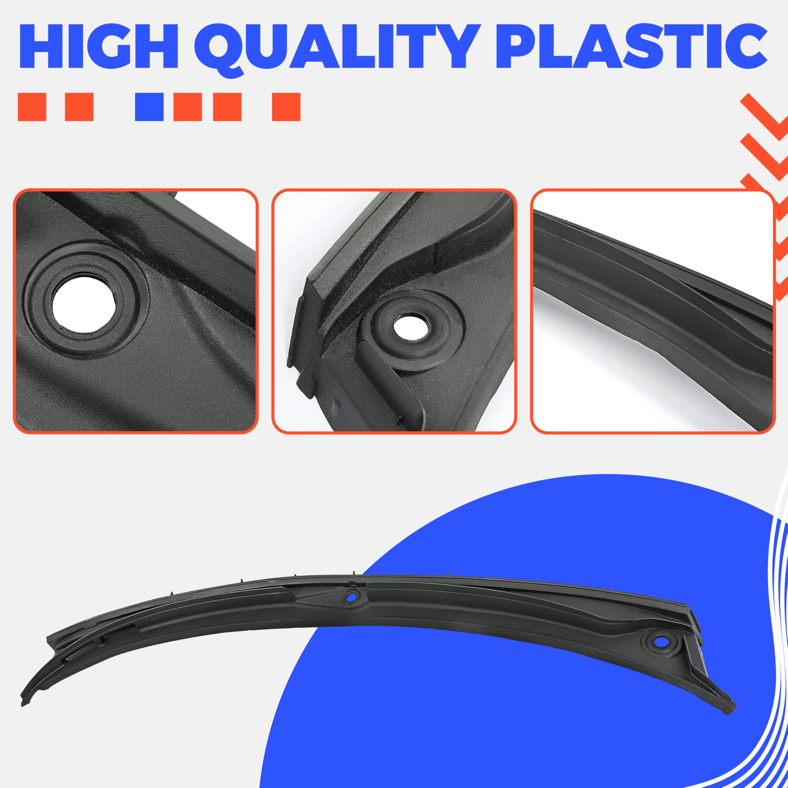 Hecasa Windshield Wiper Cowl Cover Panel Compatible With 1997-2006 Bmw E46 323Ci 323I 325Ci 325I 325Xi 328I 330Ci 330I 330Xi M3 Replacement For 51718208483