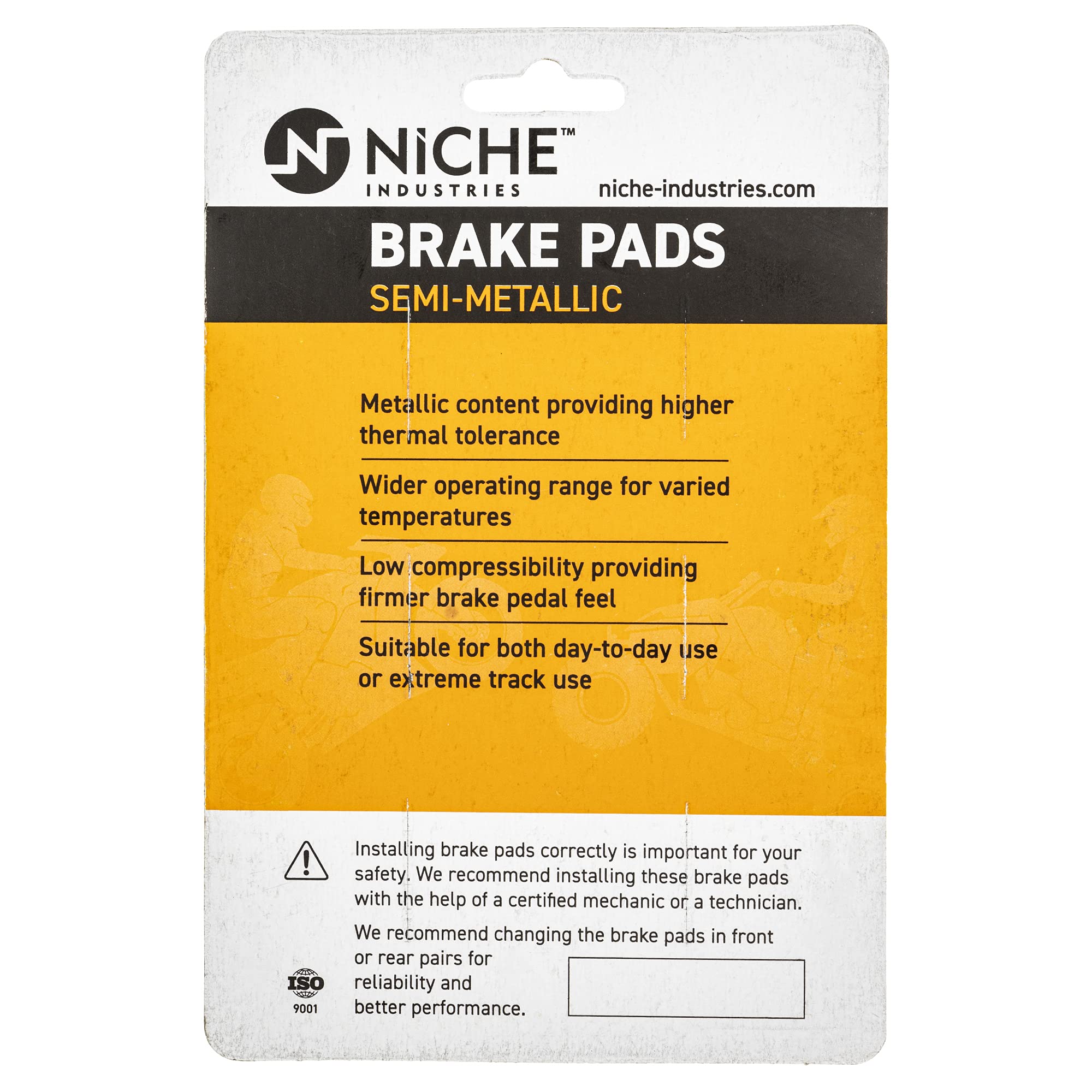 Niche Brake Pad Kit For Can-Am Renegade Outlander L Max 705601014 705601015 715900248 Front Rear Semi-Metallic