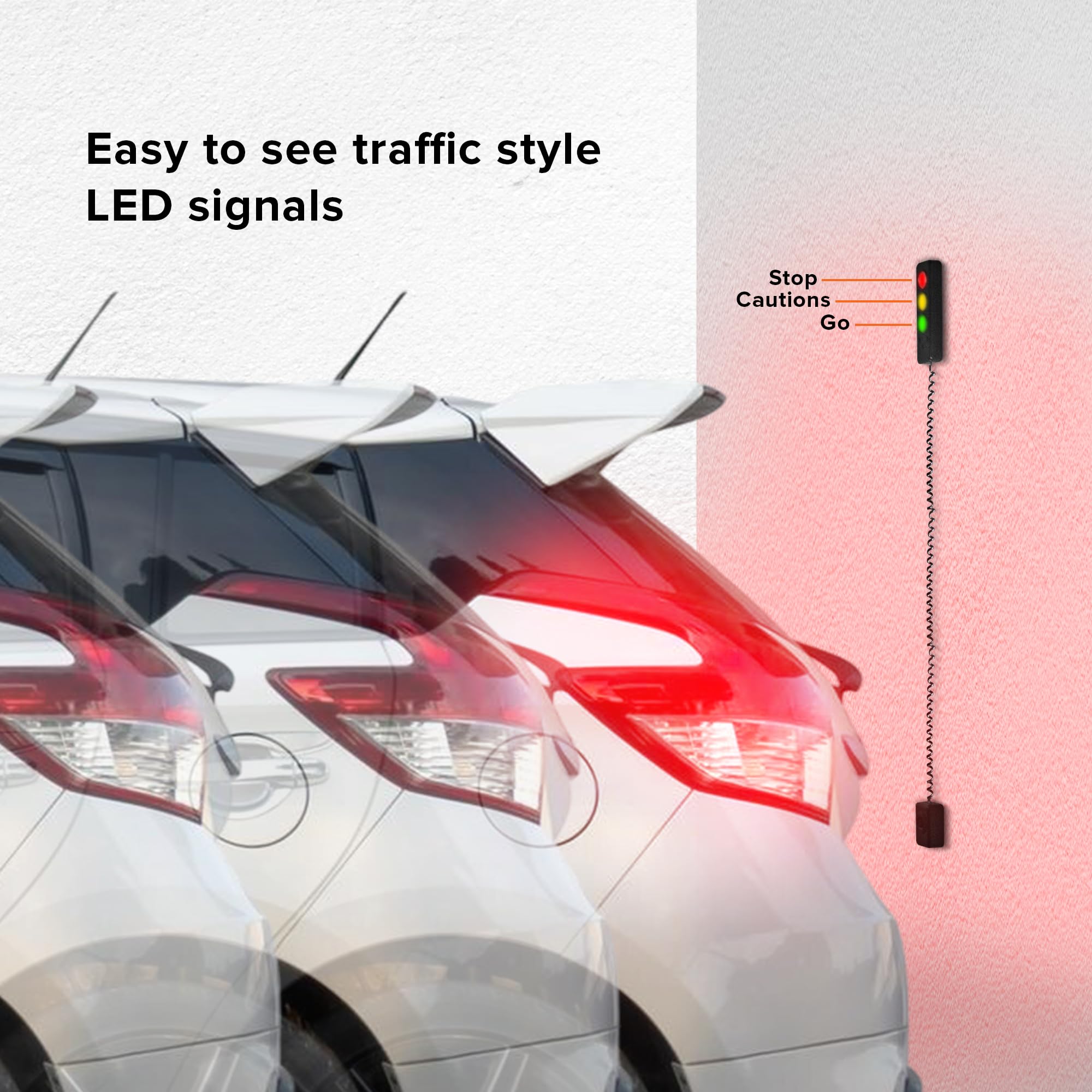 Armor All Advanced Garage Parking Aid with LED Light, Garage Parking Sensor with Color Changing Distance Indicator, Parking Sens