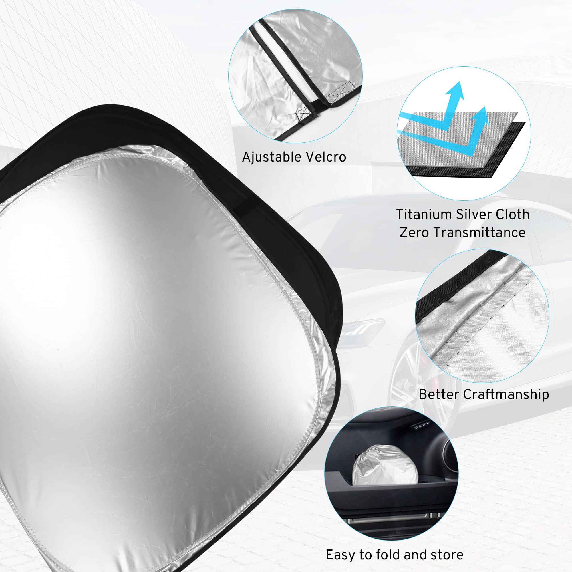 SZYUCHEN Car Windshield Sun Shade Sunshade for Mazda 3 Mazda3 2025 2024 2023-2019 Hatchback/Sedan Accessories, Foldable Car Fron