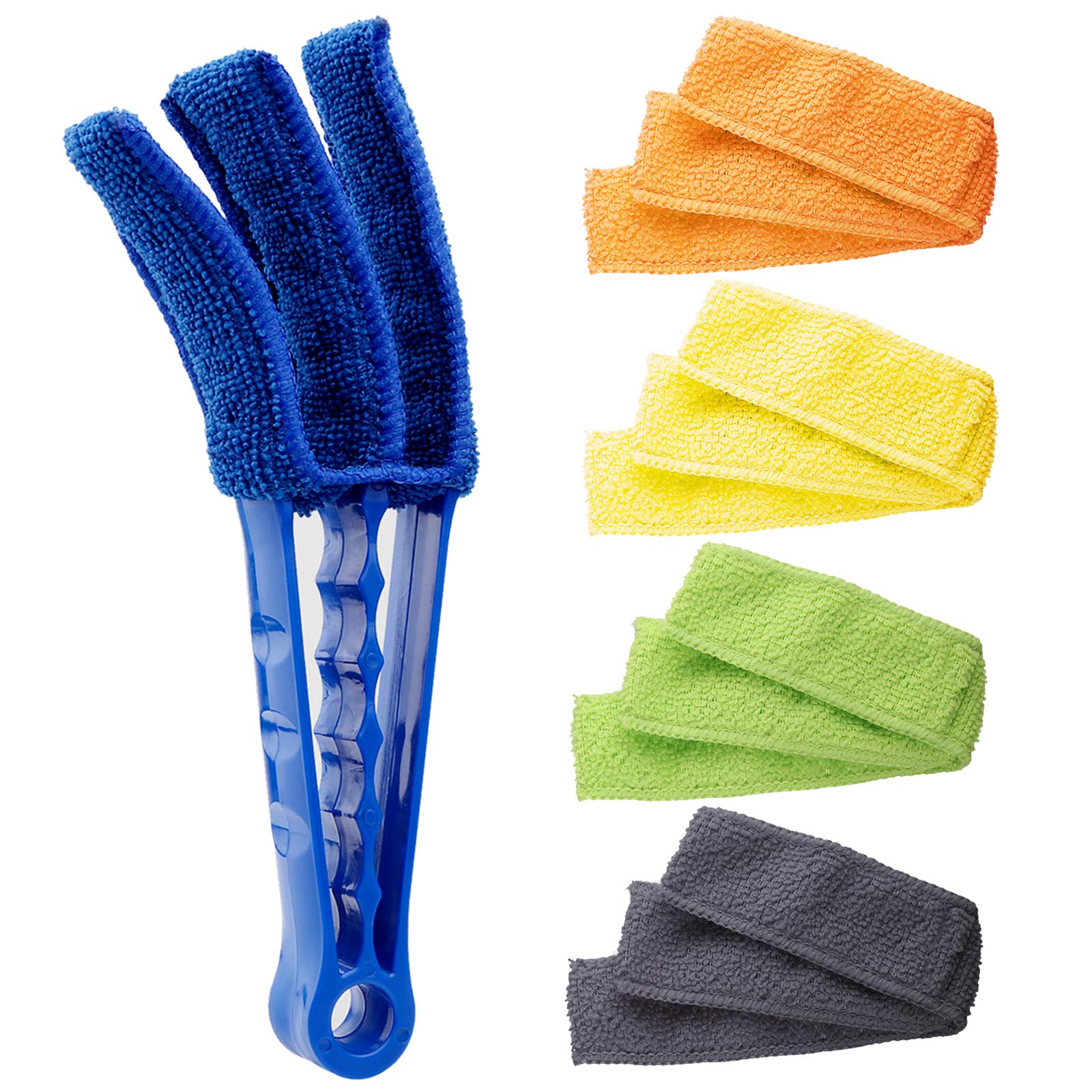 Hiware Window Blind Cleaner Duster Brush With 5 Microfiber Sleeves - Blind Cleaner Tools For Window Shutters Blind Air Condition