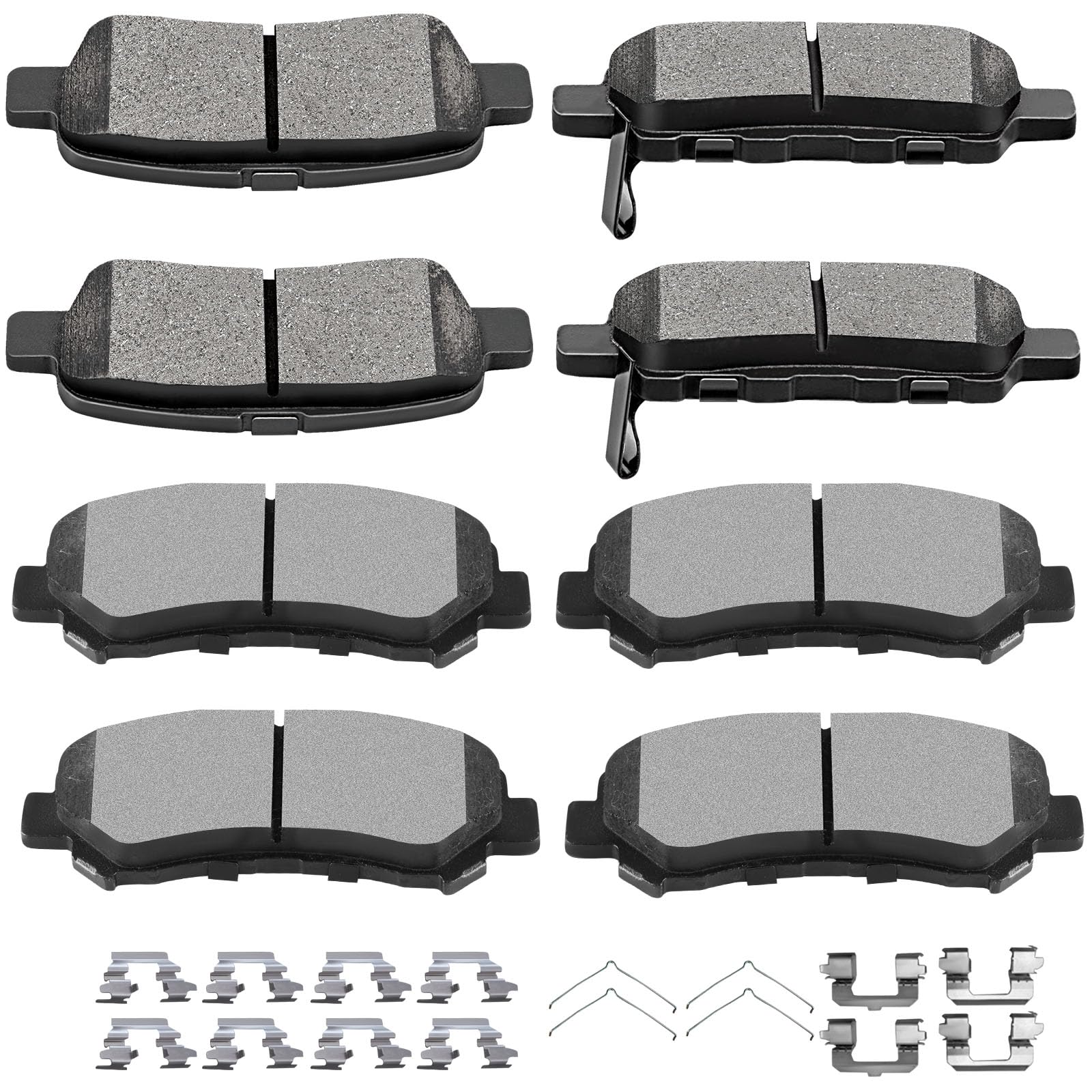 SCITOO D1374 D905 Front Semi-Metal Rear Ceramic Brake Pads Sets Fit For Nissan Maxima 2009 2010 2011 2012 2013 2014 2015 2016 20