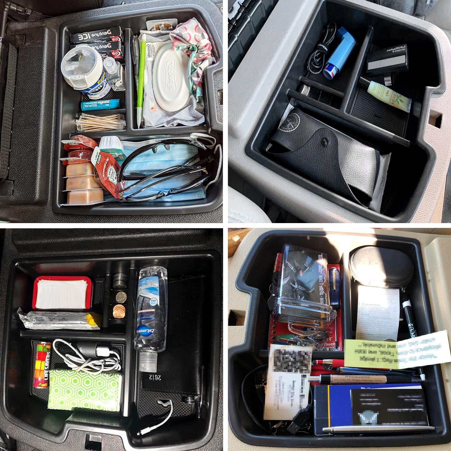 JOJOMARK Center Console Organizer Tray for 2007-2014 GMC Sierra, Chevy Silverado, Tahoe, Yukon, Suburban - Black Accessory Replaces 19166288