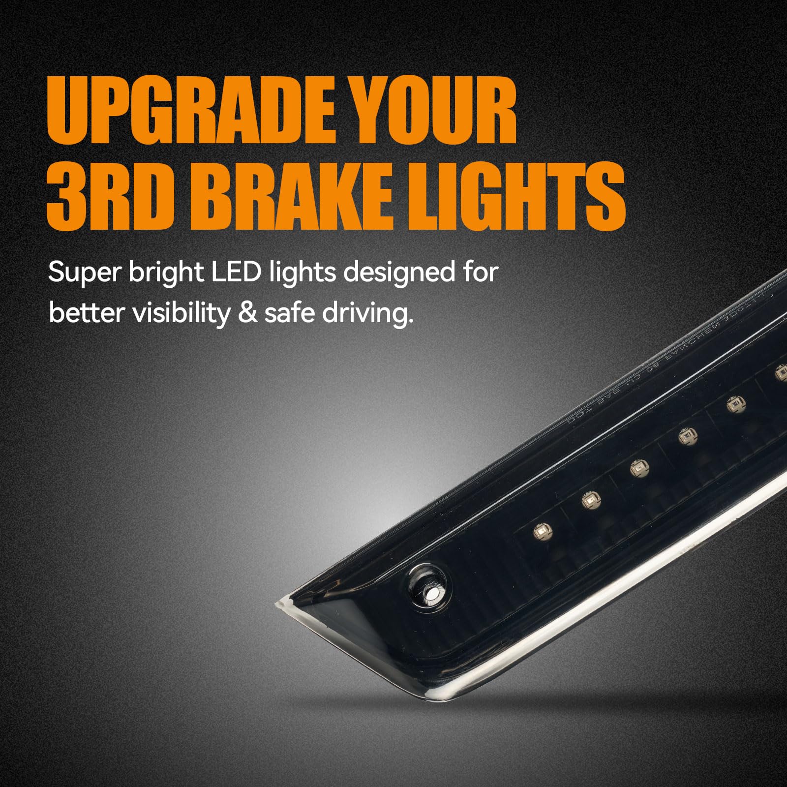 Cxdar Third 3Rd Brake Light Led For 2010-2016 Dodge Journey, High Mount Rear Brake Lights Assembly For 10-16 Journey, Waterproof