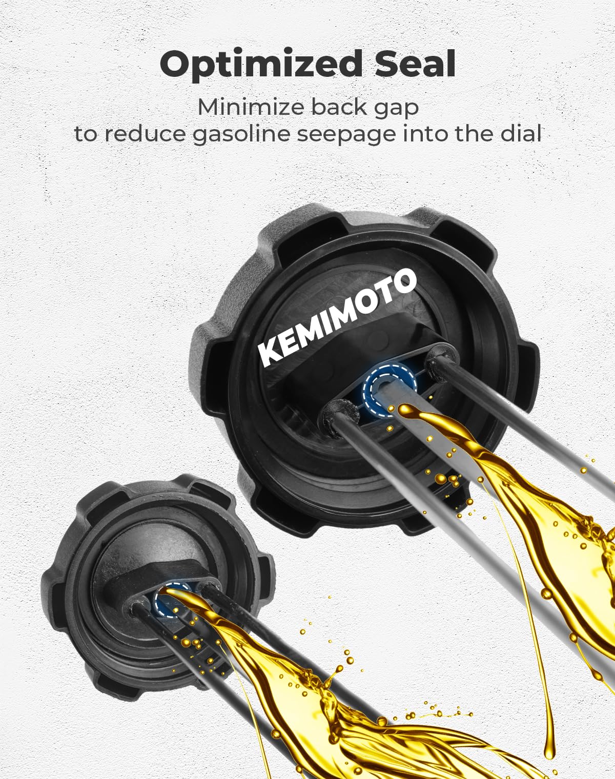 KEMIMOTO UTV Fuel Cap with Upgraded Gauge Compatible with Polaris Ranger 400 500 700# 1240119 Gas Cap