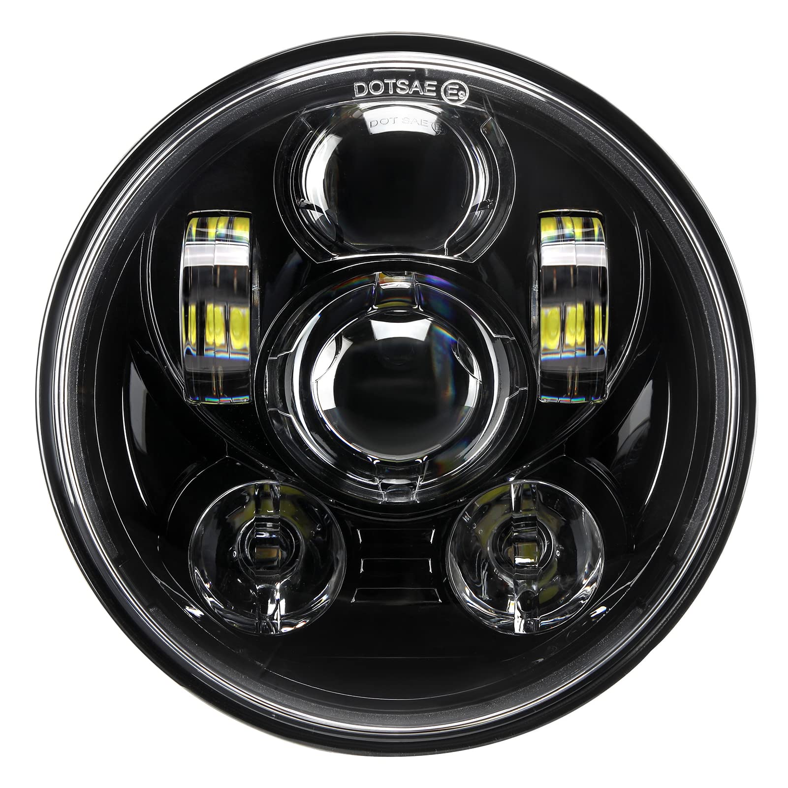 Toknome 5-3/4 5.75 Inch Led Headlight Compatible With Harley Davidson Dyna Sportster Iron 883 1200 Low Rider Xlh883 Super Glide 