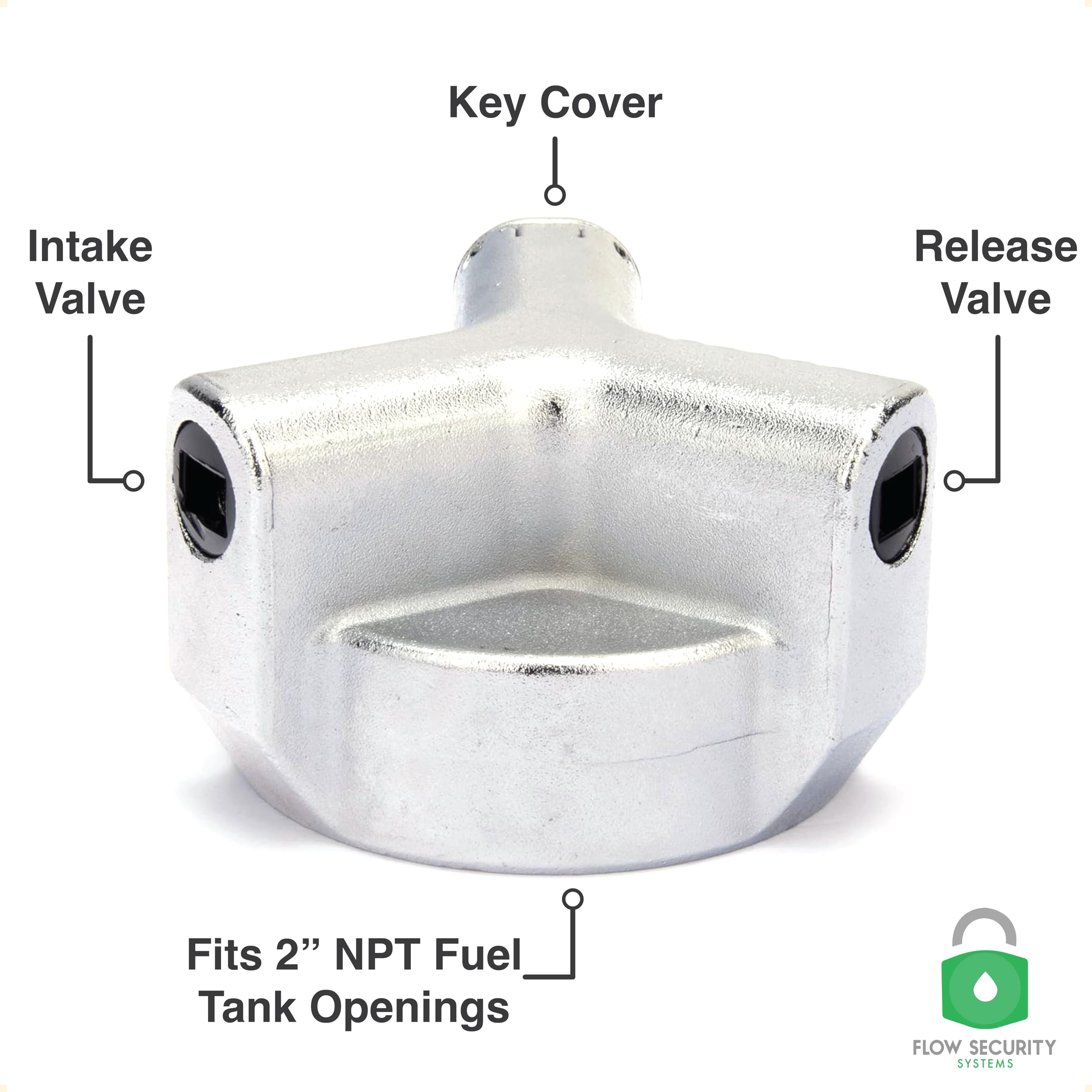 Flow Security Systems  Versalock  Vented Locking Fuel Tank Cap  For Transfer Tanks & Above Ground Commercial Tanks  Prevents The