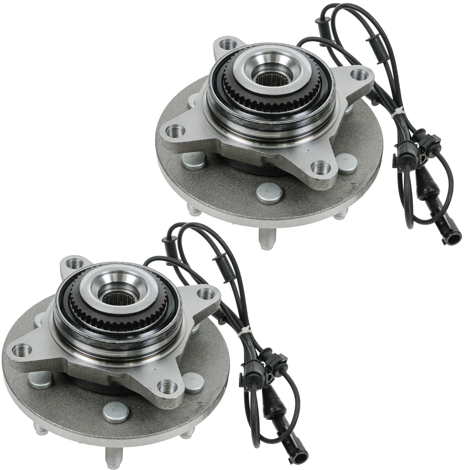 Trq Front Wheel Hub Bearings Assembly Set Compatible With 2000-2006 Ford Expedition Lincoln Navigator