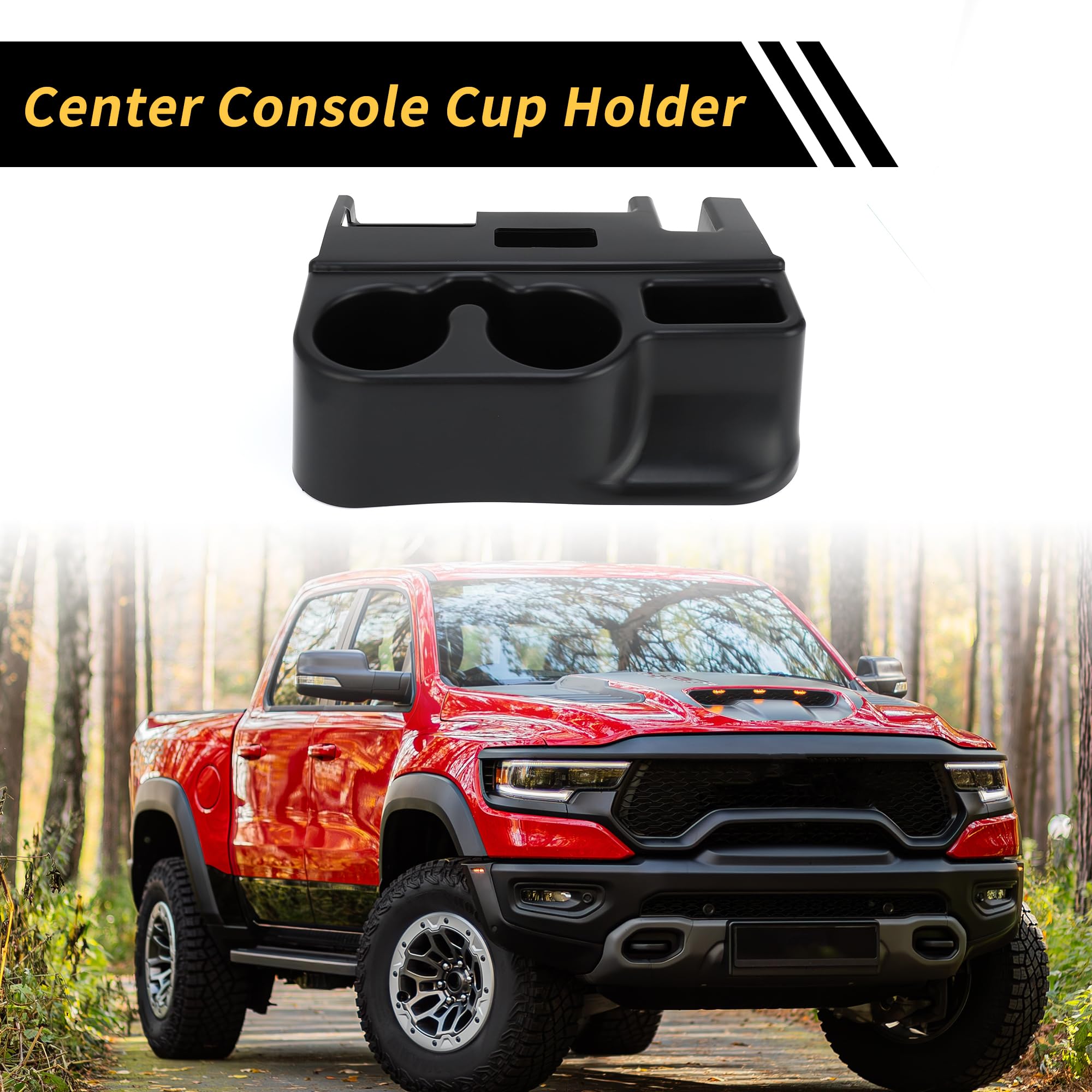 REPAIROCK Center Console Cup Holder for Dodge for Ram 1500 2500 3500 1999-2001 Drink Cup Holder Cup Coin Holder Water Bottle Hol