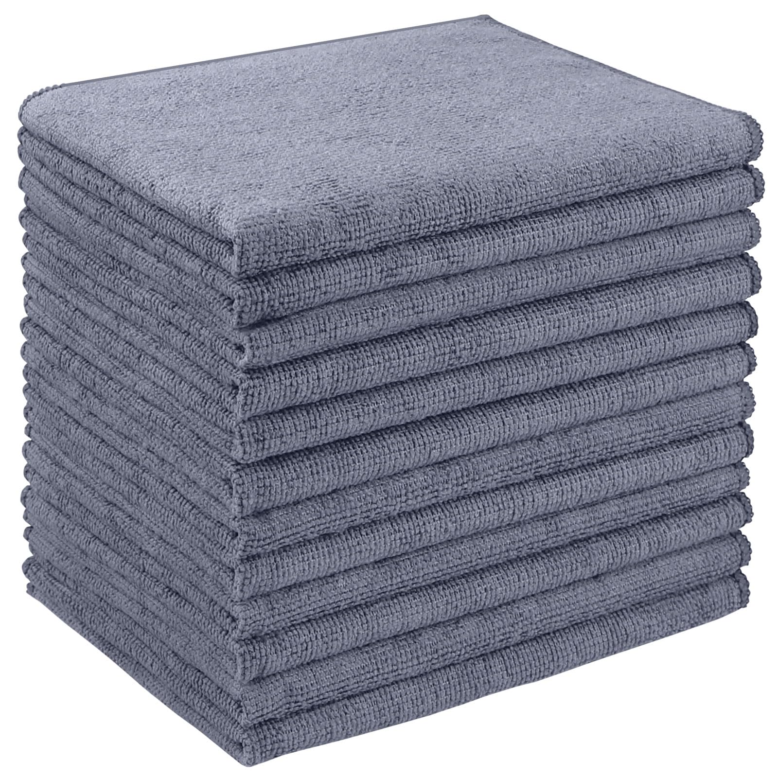 Aidea Microfiber Cleaning Cloth 12 Pack, 12Inx16In Microfiber Towel For Cars, Soft & Absorbent Microfiber Towels, Lint Free Clea