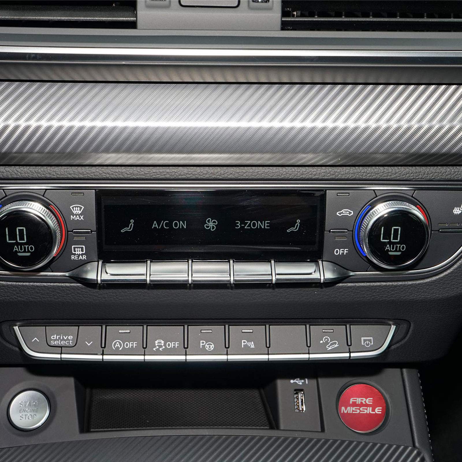 Fire Missile+Eject Billet Aluminum Cigarette Lighter Plug Cover - Fits All Vehicles With Standard 12 Volt Power Source