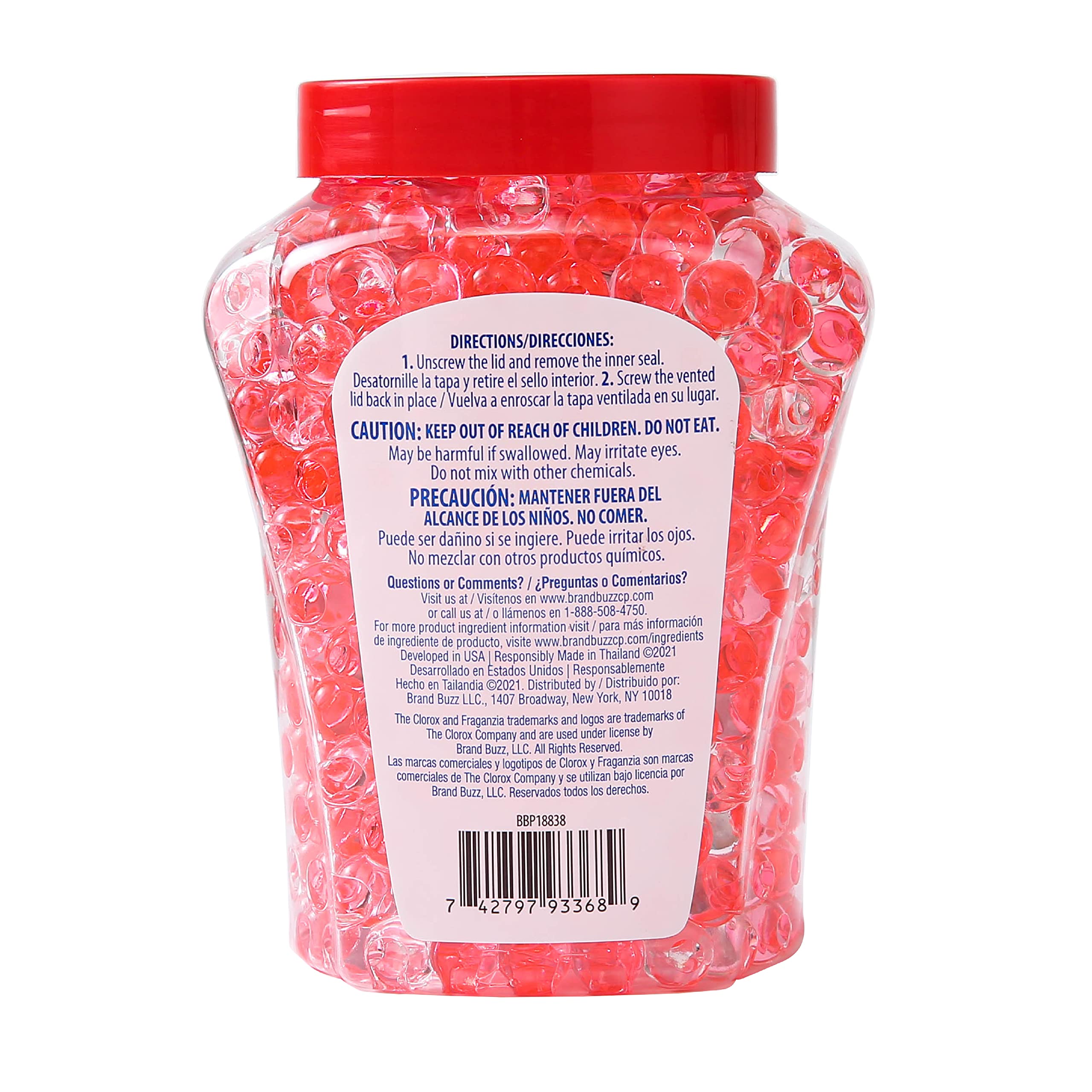 Clorox Fraganzia Crystal Beads Air Freshener in Frosted Cranberry | Long Lasting Room Air Freshener Beads for Home or Car| Solid