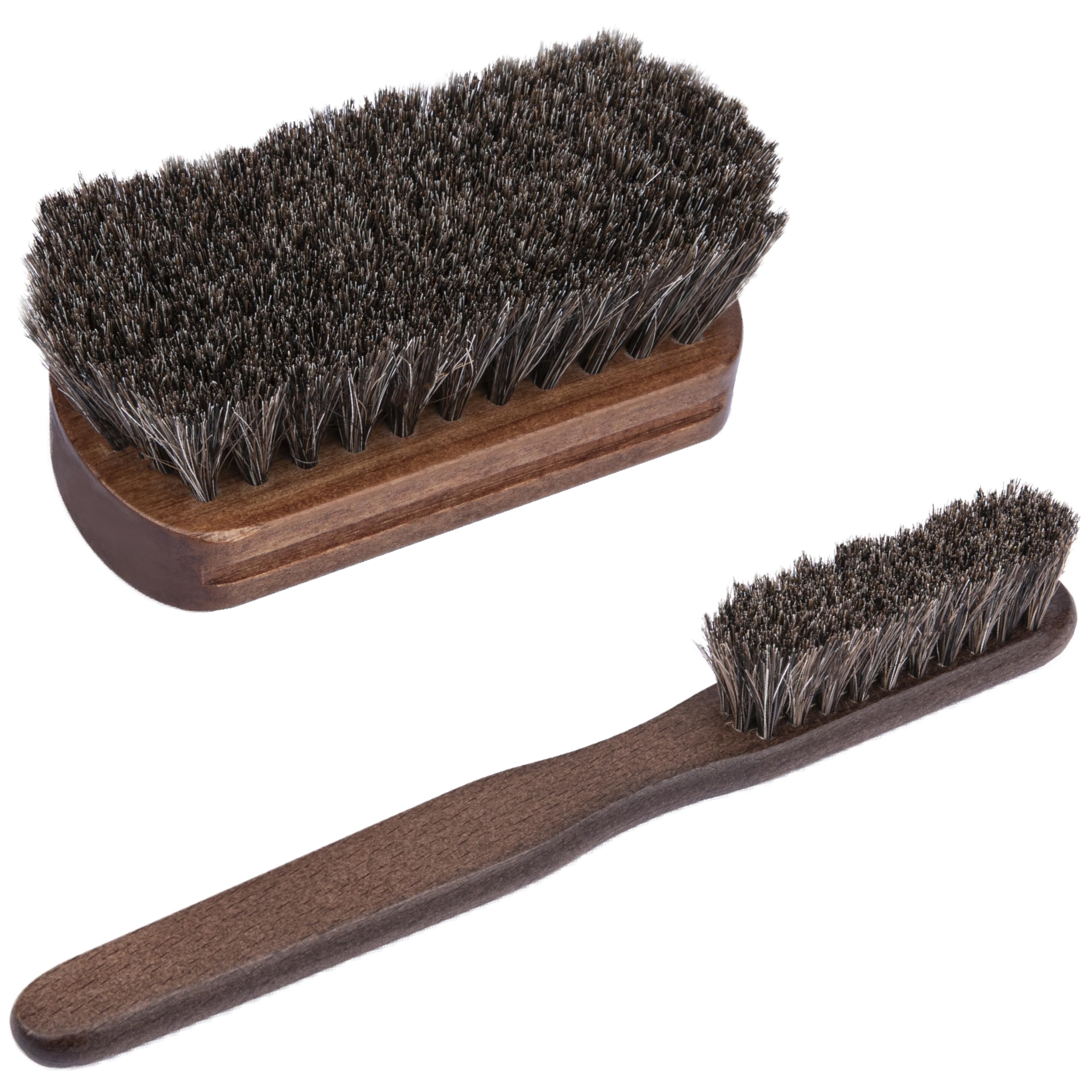 2 PCS Leather Brush Car Detailing, Horse Hair Brush, Upholstery Brush for Cleaning, Car Interior Brush, Carpet Brush for Car Det