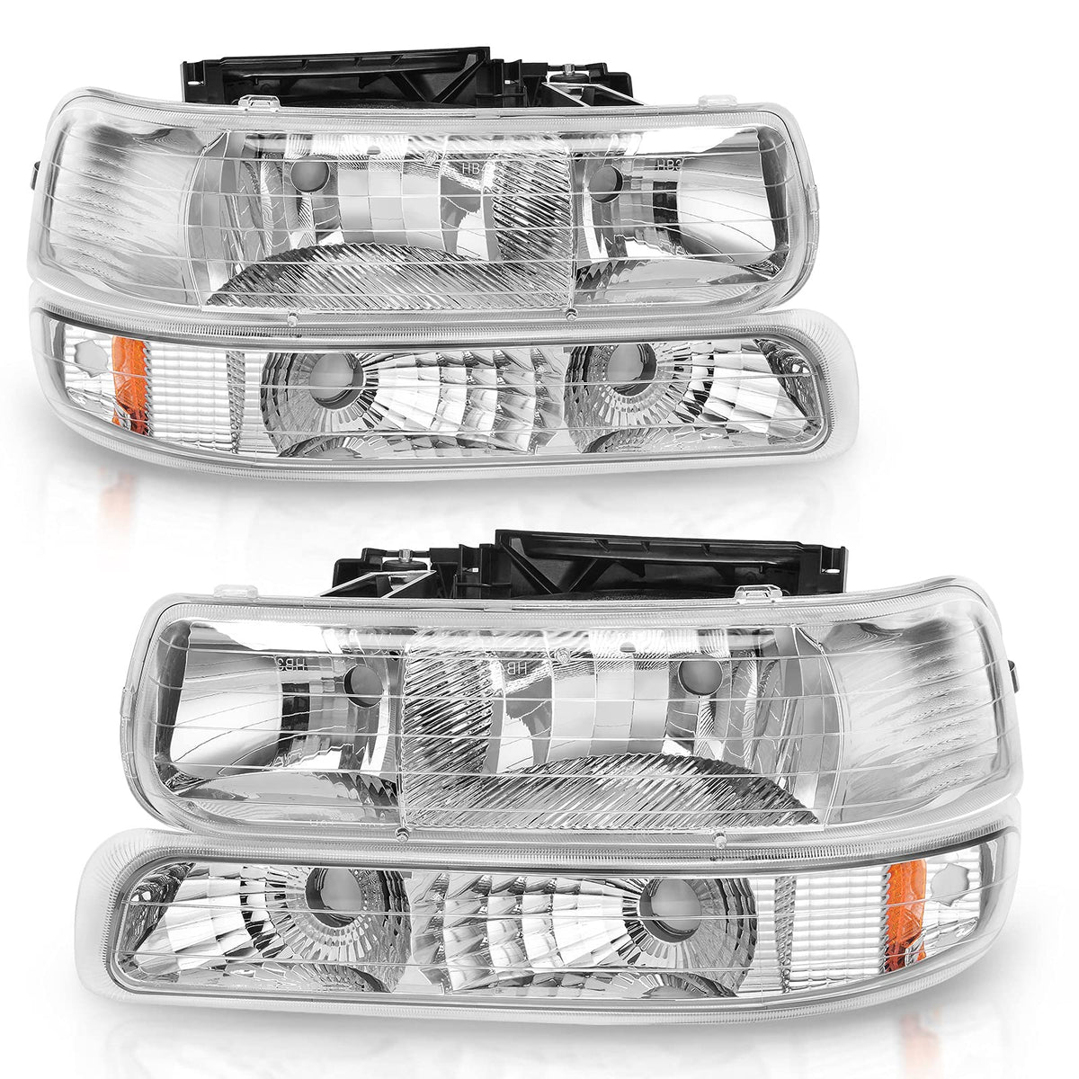 Autosaver88 Headlight Assembly Compatible With 1999 2000 2001 2002 Chevy Silverado 1500 2500 1500Hd 2500Hd 3500/2000-2006 Tahoe