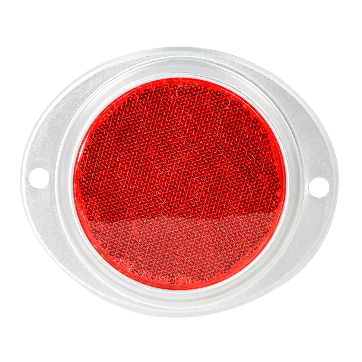 Gg Grand General 80816 Red 3 Round Reflector With Aluminum Base For Trucks, Towing, Trailers, Rvs And Buses, 1 Pack
