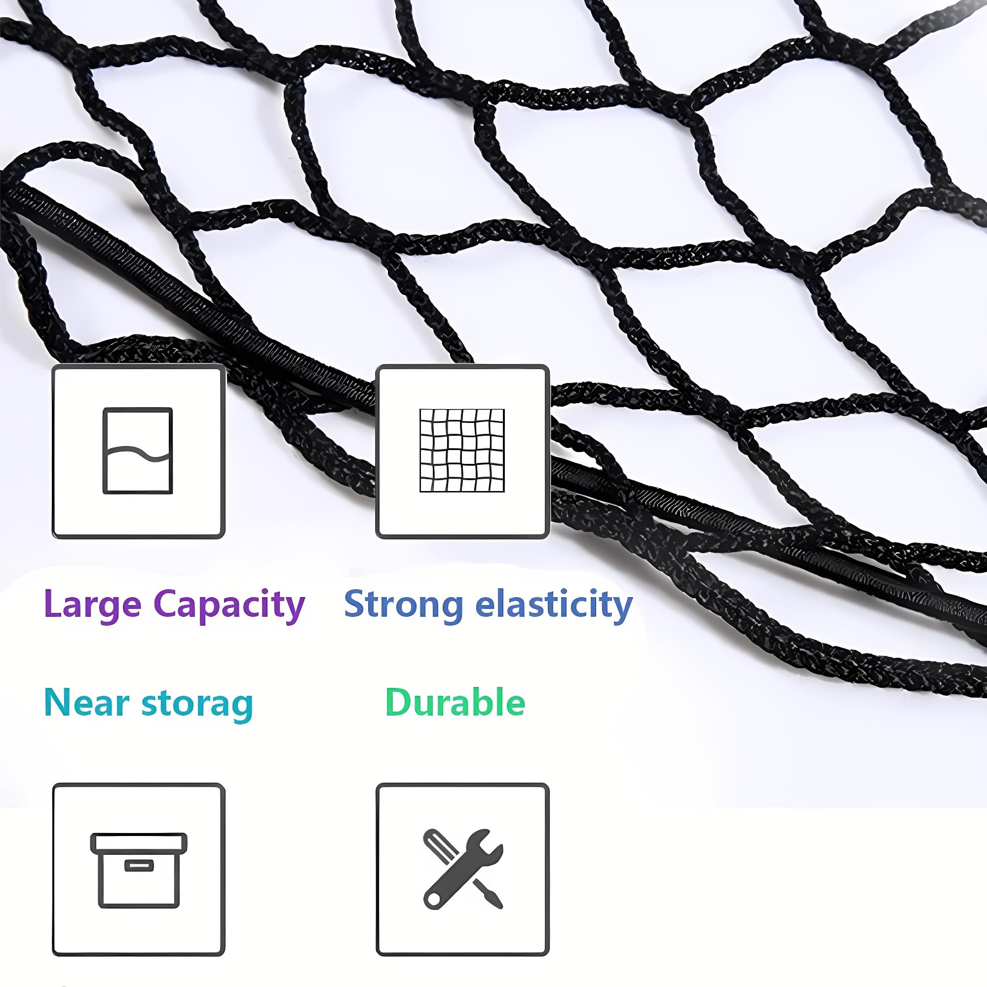 Trunk Cargo Net Compatible With 2017 2018 2019 2020 2021 2022 2023 2024 2025 Volkswagen Atlas And Cross