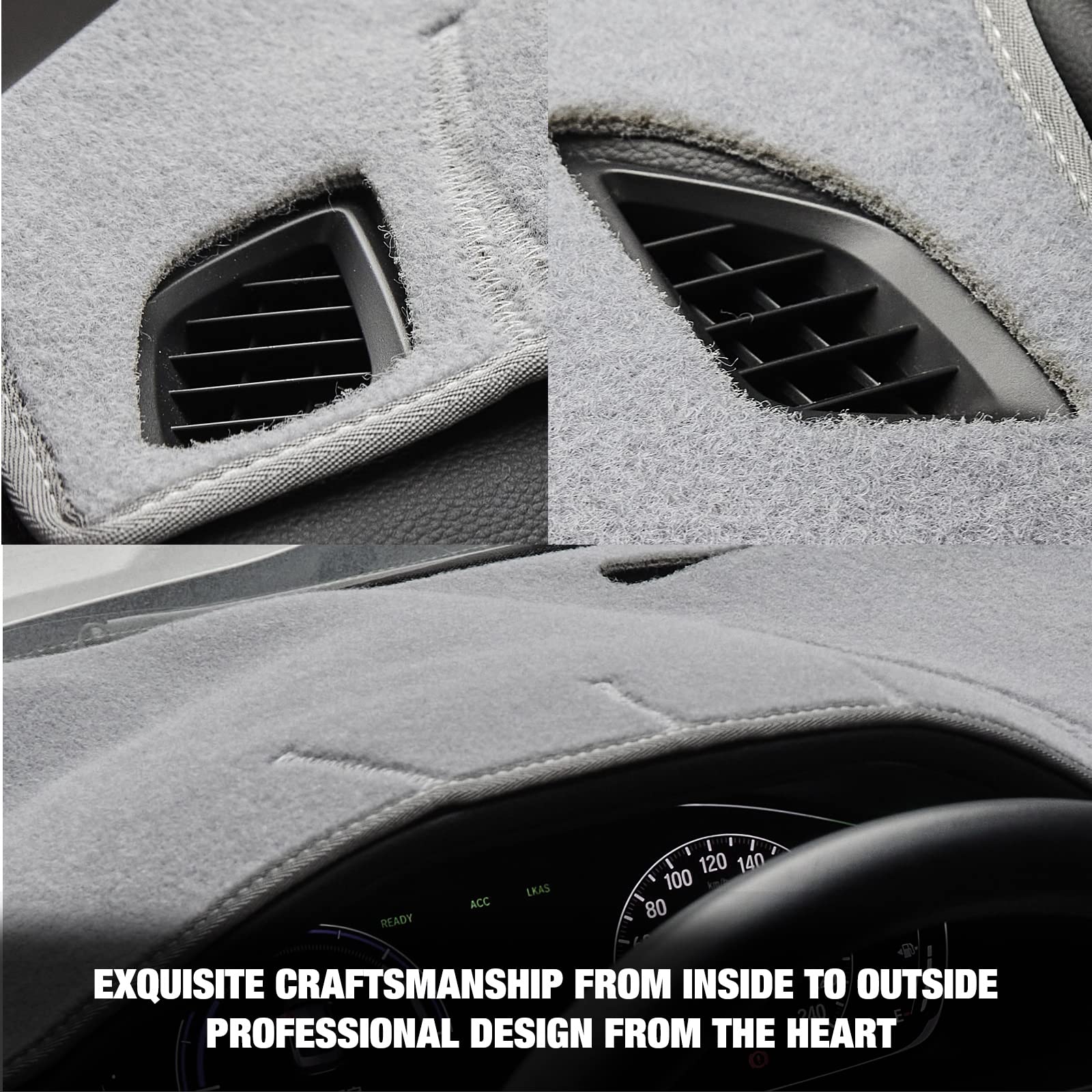 Berksyde Dashboard Dash Cover Mat Carpet Compatible With 2015-2018 F150(With Center Speaker)