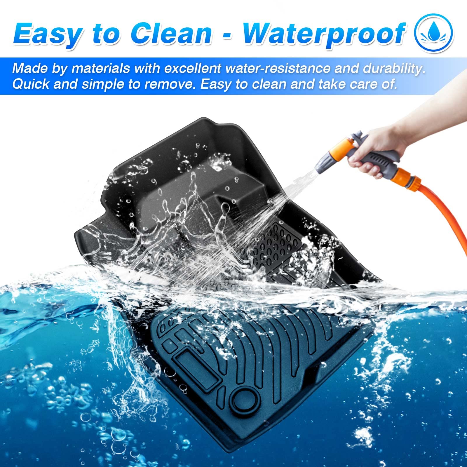 Cartist Custom Fit For Floor Mats Ford Edge 2015-2024 & Ford Edge St 2019-2024 & Lincoln Nautilus 2019-2024 All Weather Floor Li