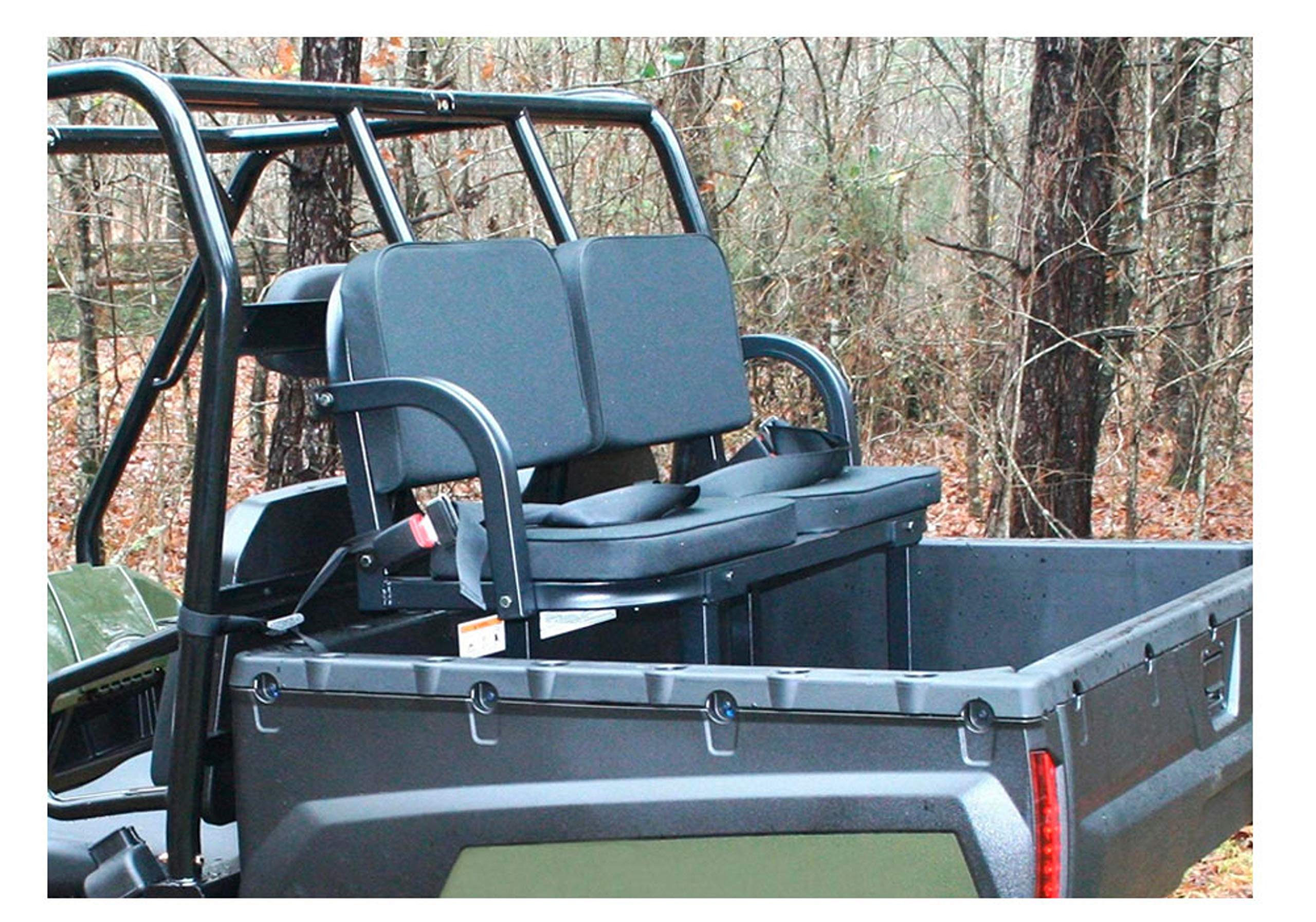 Great Day Deluxe Rumble Seat for UTVs - 350 lbs Capacity, Black, UVDRS200BL, Fits 30"x30"x12" Beds