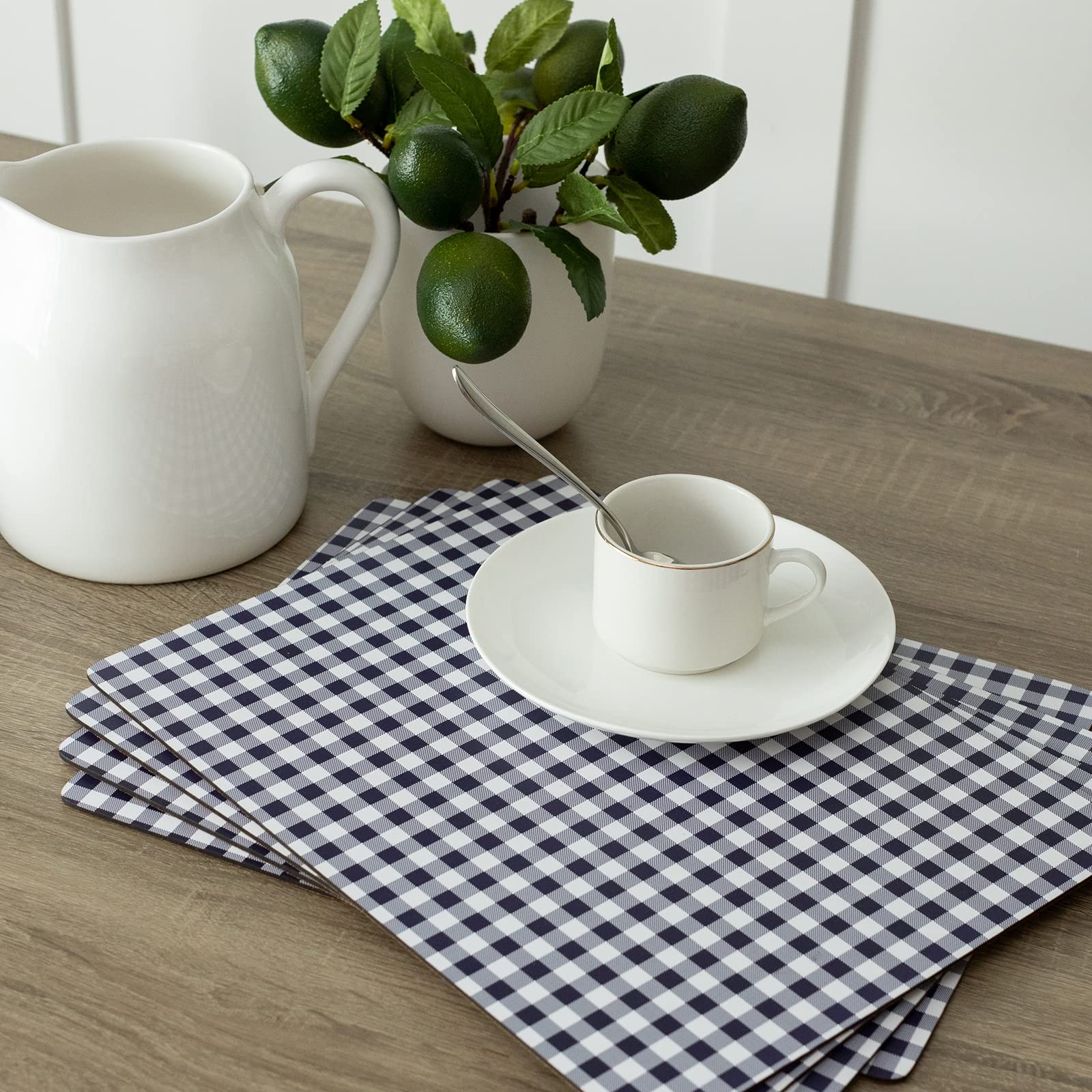 Benson Mills Cork Placemats Set Of 4, Thick Cork Place Mats For Kitchen And Dining Tables, Easy Clean Table Mats (12'' X 16'' Re