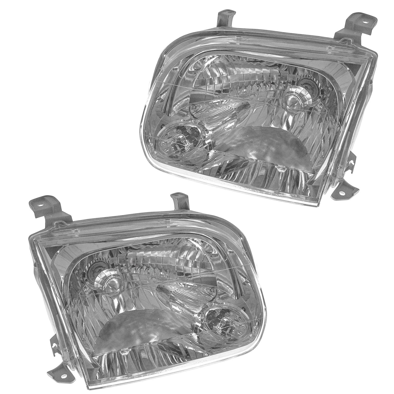 Trq Driver & Passenger Side Headlight Assembly Set Headlights Driver & Passenger Side Compatible With 2005-2007 Toyota Sequoia 2