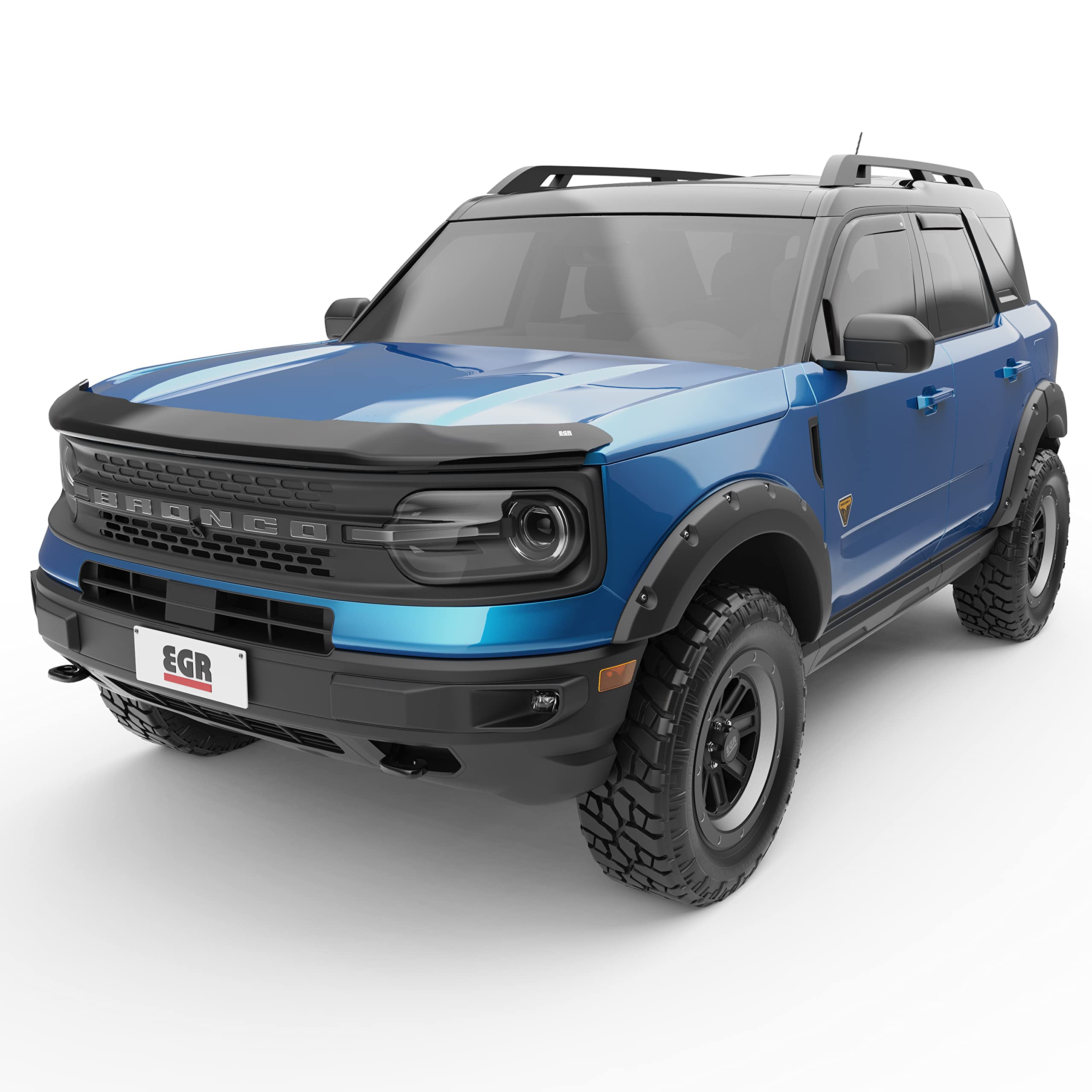 Egr 303565 Superguard Hood Guard Bug Deflector, Matte Black Finish, Compatible For Select Ford Bronco Sport Models