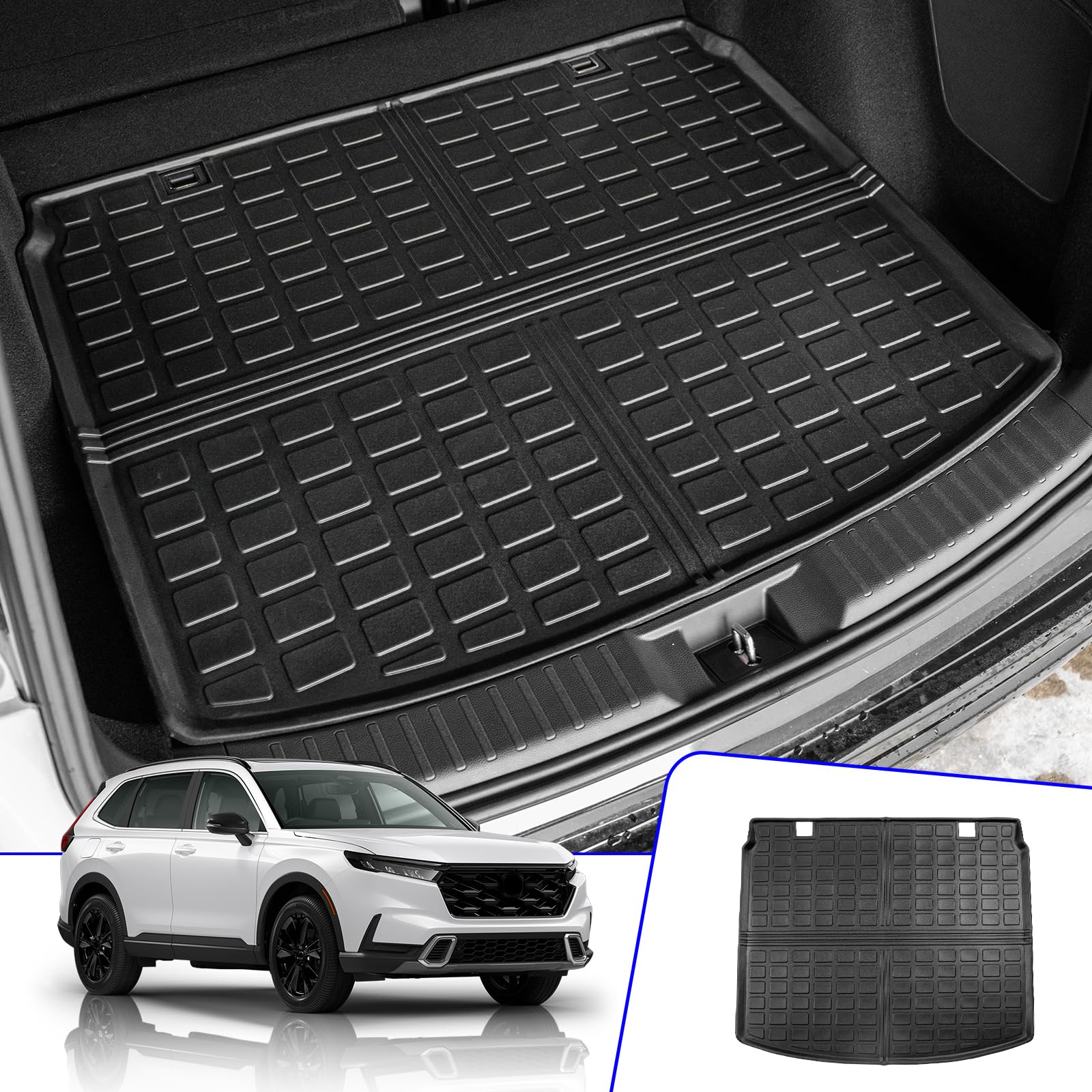 Rongtaod Cargo Mat Compatible With 2023 2024 2025 Honda Crv (Include Hybrid) Cargo Liner Trunk Mat Tpe All Weather Trunk Liner H