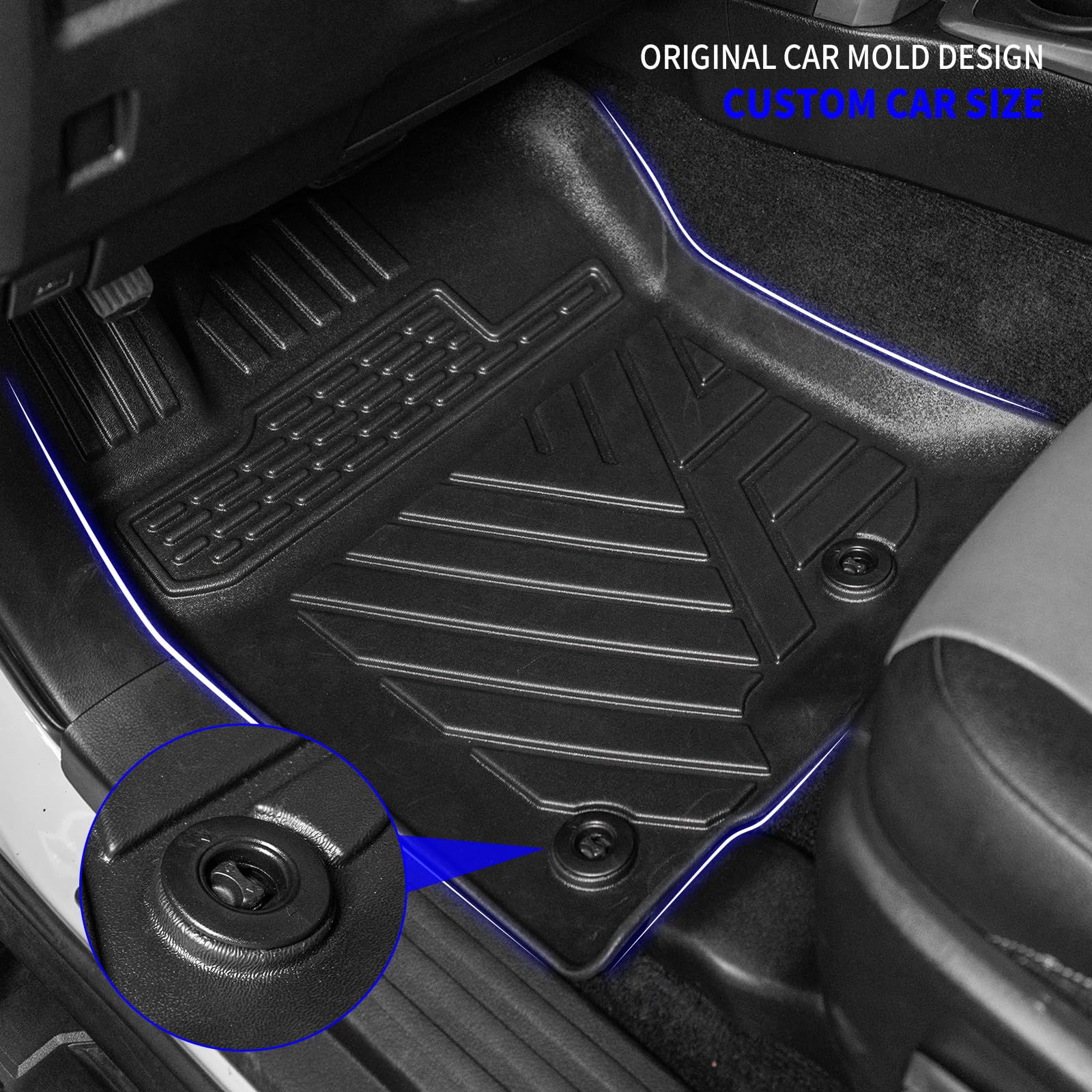 Rongtaod Floor Mats Compatible With 2013-2024 Toyota 4Runner 7 Seats Trunk Liner Cargo Liner Cargo Mat Back Seat Cover Protector 4 Runner Accessories (3Rd Row Backrest Mats+Trunk Mat+Floor Mats)