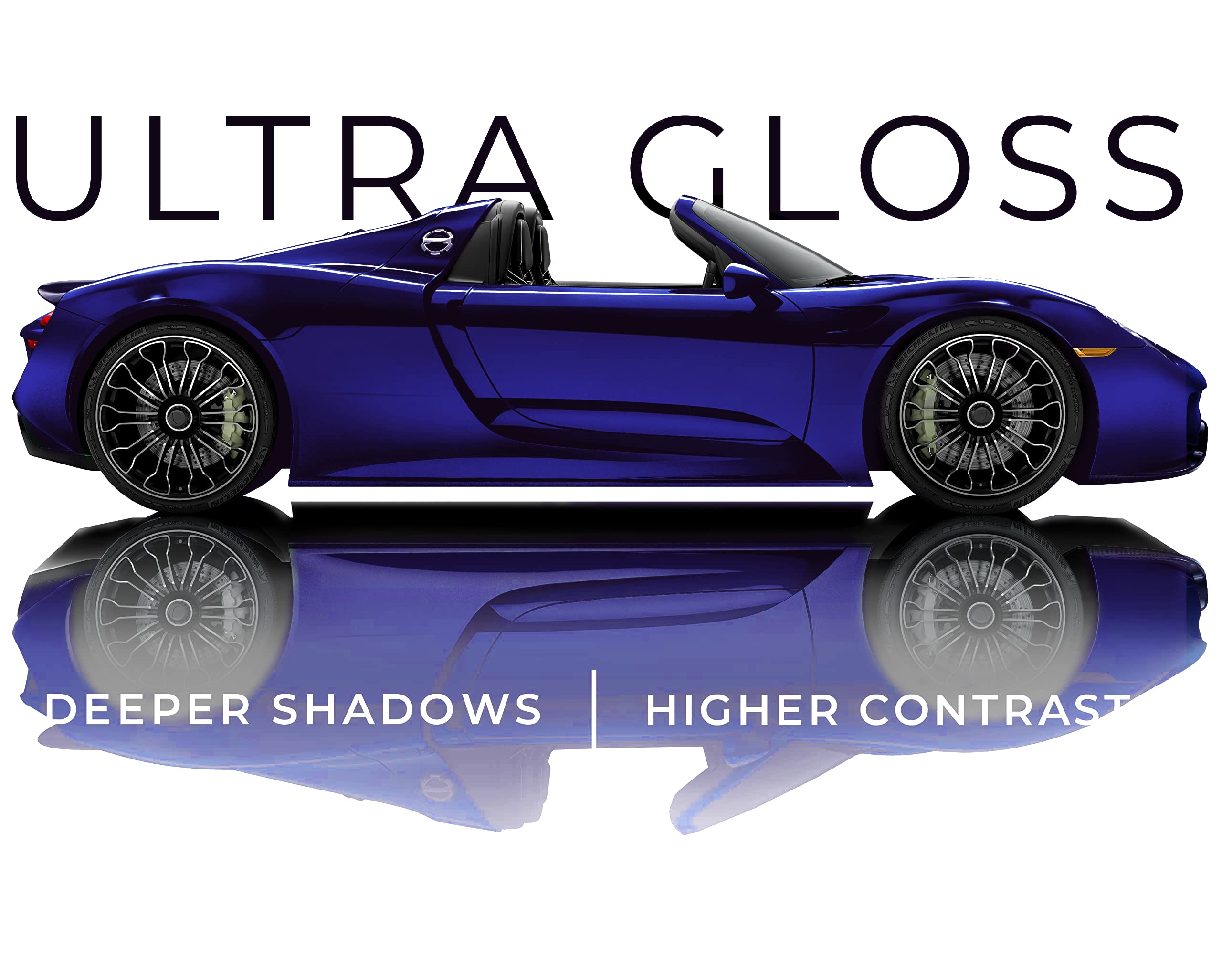 Vvivid+ Ultra Gloss Neptune Pearl Blue 100Ft X 5Ft Vinyl Car Wrap Premium Paint Replacement Film Roll With Nano Air Release, Str