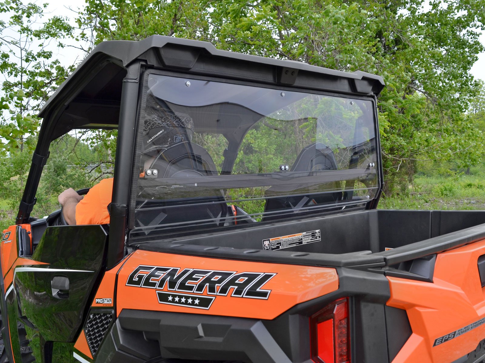 Super Atv Polaris General Scratch Resistant Rear Windshield