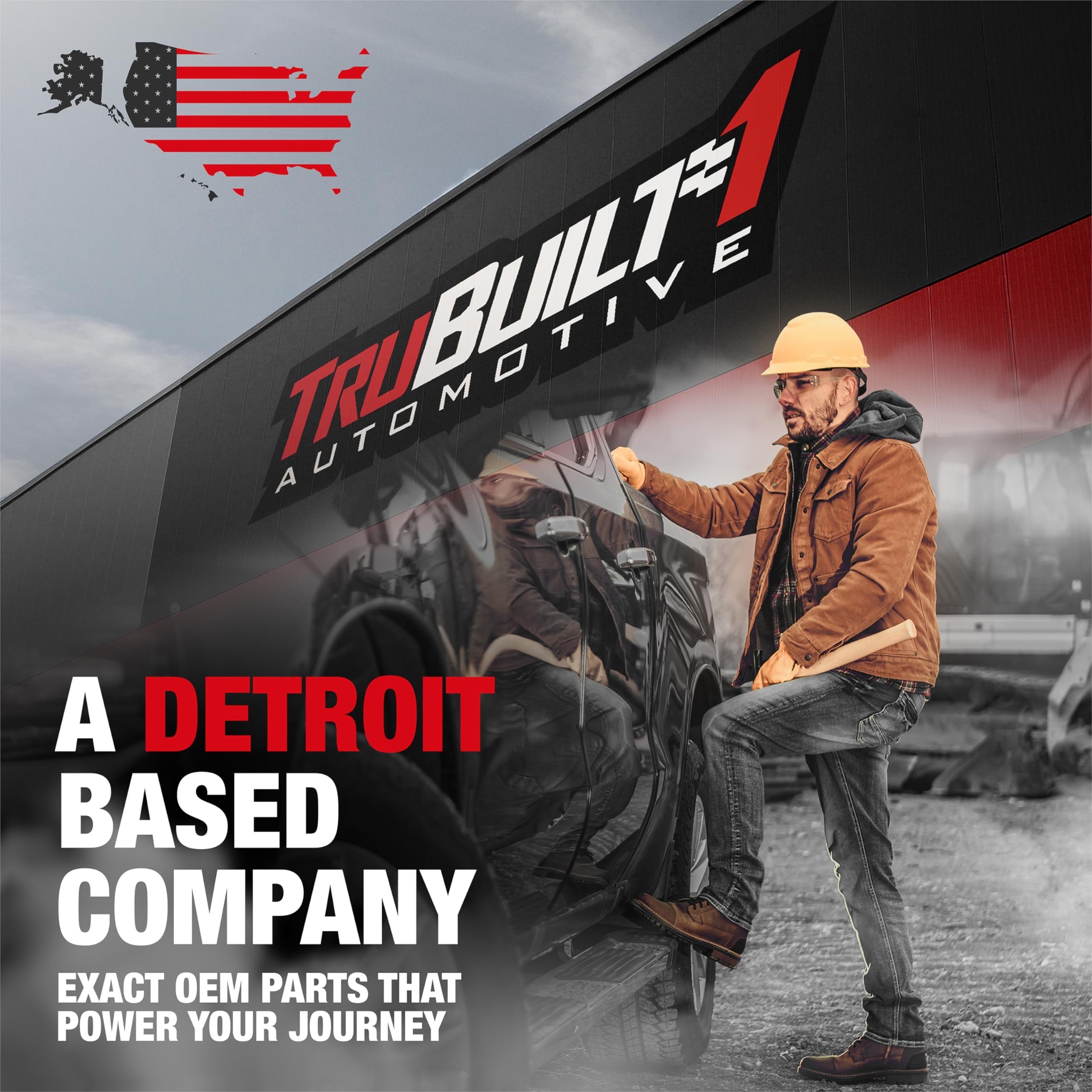 T1A Exterior Rear Passenger Sliding Door Handle Replacement - Compatible With 2015-2023 Ford Transit - Textured Black, Plastic -