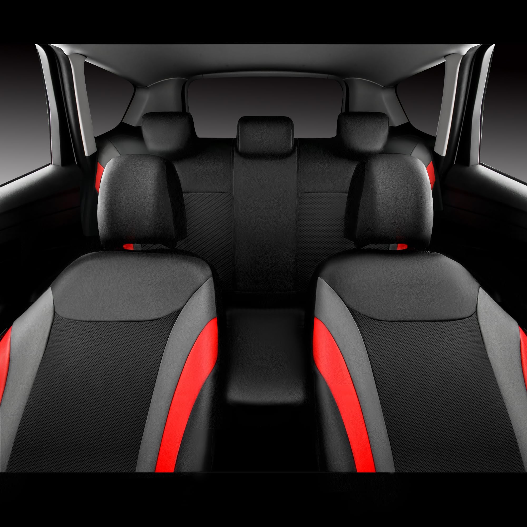 Car Pass Leather Car Seat Covers Full Set,Waterproof Automotive Seat Covers For Cars Suv Sedan Truck,Airbag Compatible,5Mm Compo