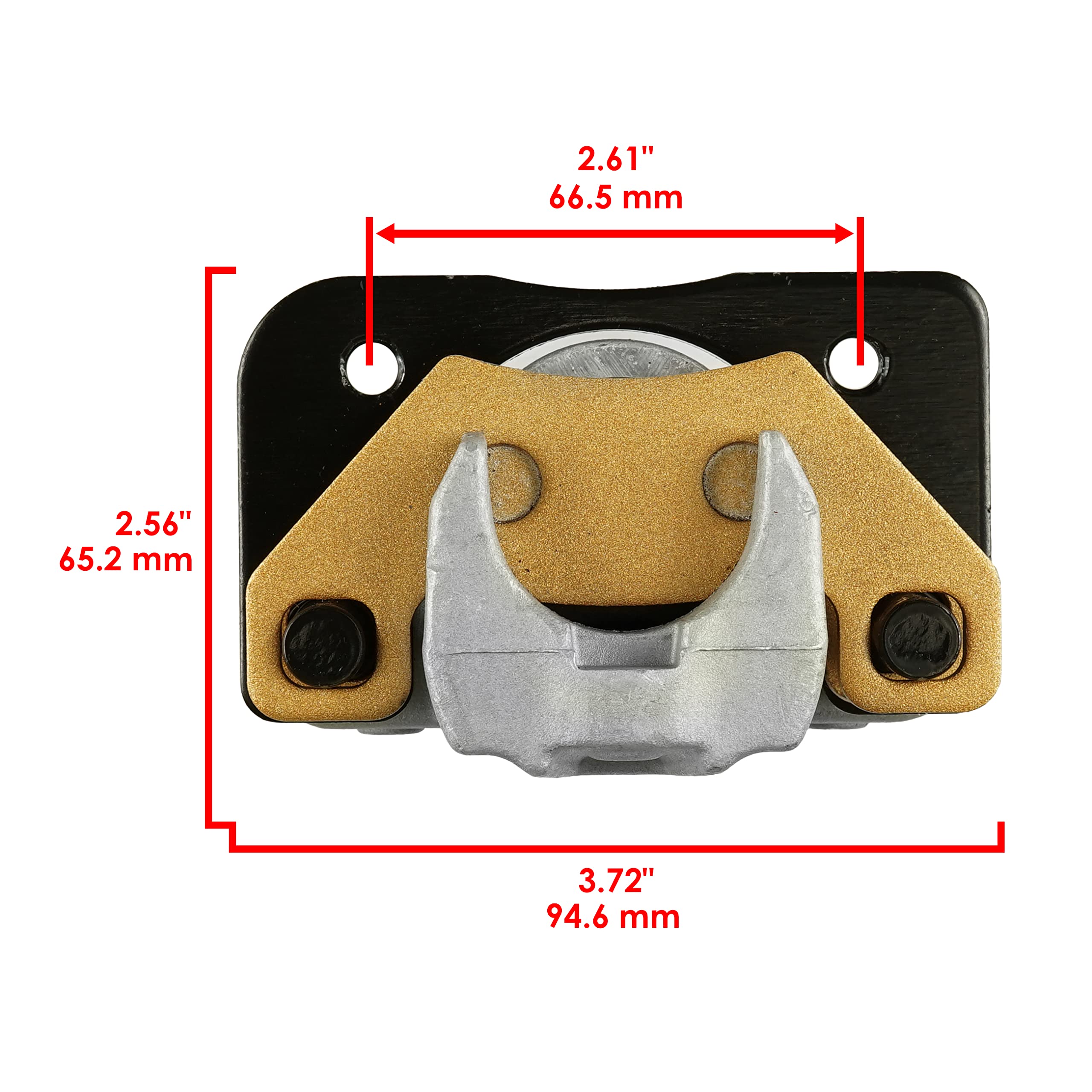 Caltric Front Left Or Rear Right Brake Caliper With Pads Compatible With Arctic Cat 400 2X4 4X4 2005-2014