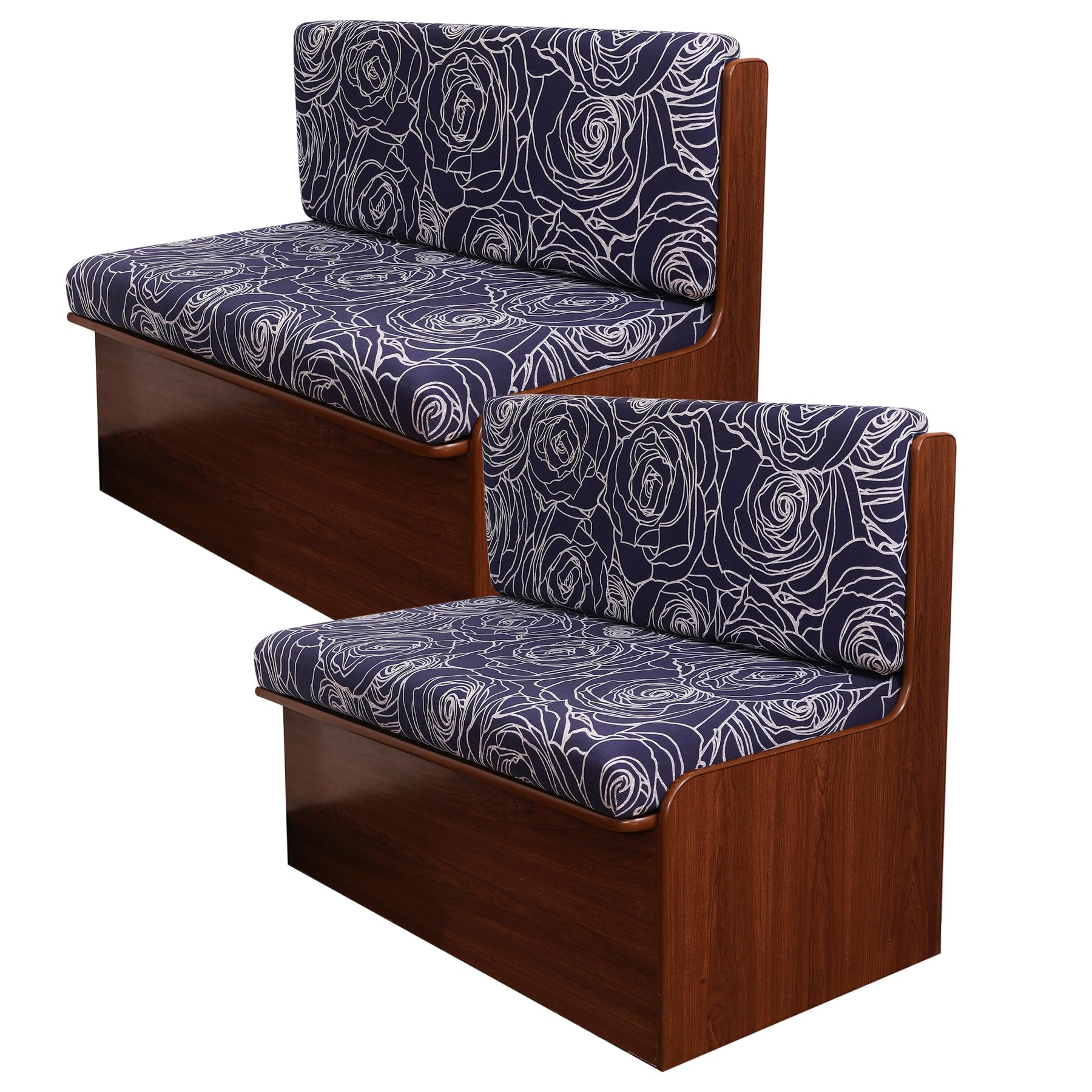 Fuangui Rv Dinette Cushion Covers - Stretch Camper Cushion Booth Seats Replacement - Washable Sofa Furniture Protector (B6, 2 Be