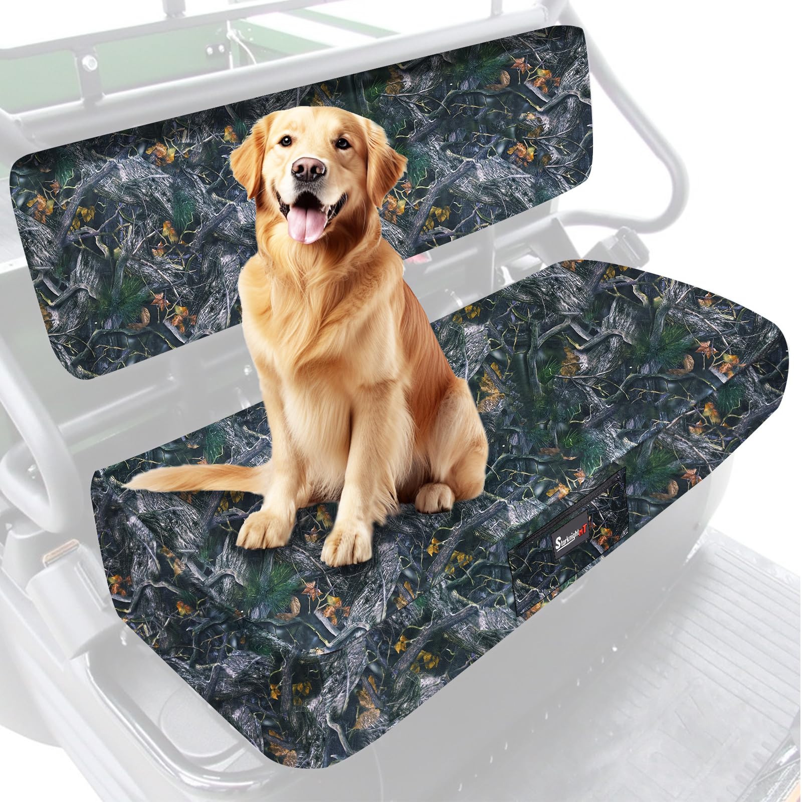 Starknightmt Mule 610 Seat Covers, Mule Seat Covers Compatible With Kawasaki Mule 600 610 Durable 1680D Fabric With Waterproof Pu Coating Camo Bench Seat Cover