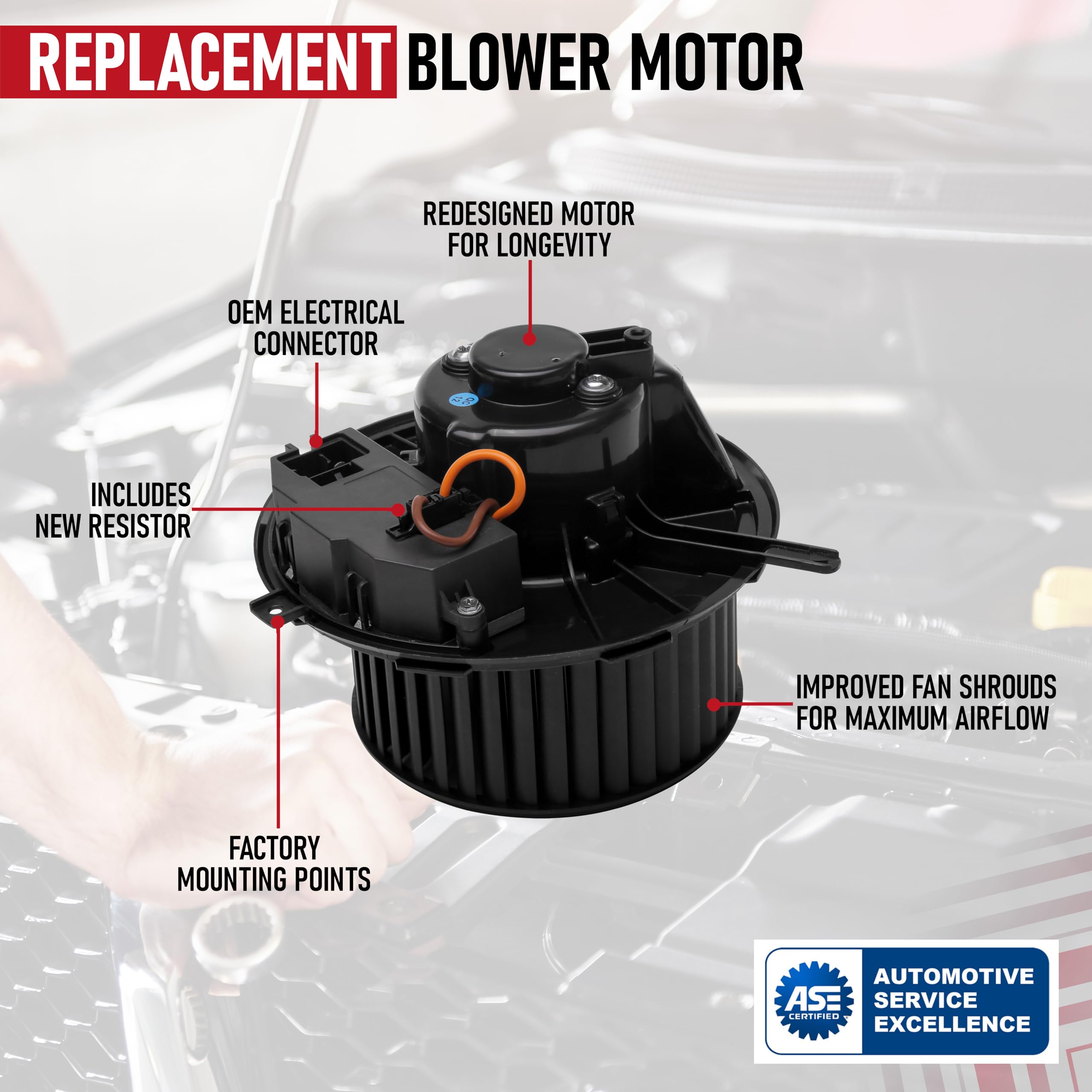 Hvac Blower Motor Replacement With Fan & Resistor - Compatible With Audi And Volkswagen - A3, A3 Quattro, Tt, Tt Quattro, Tts Qu