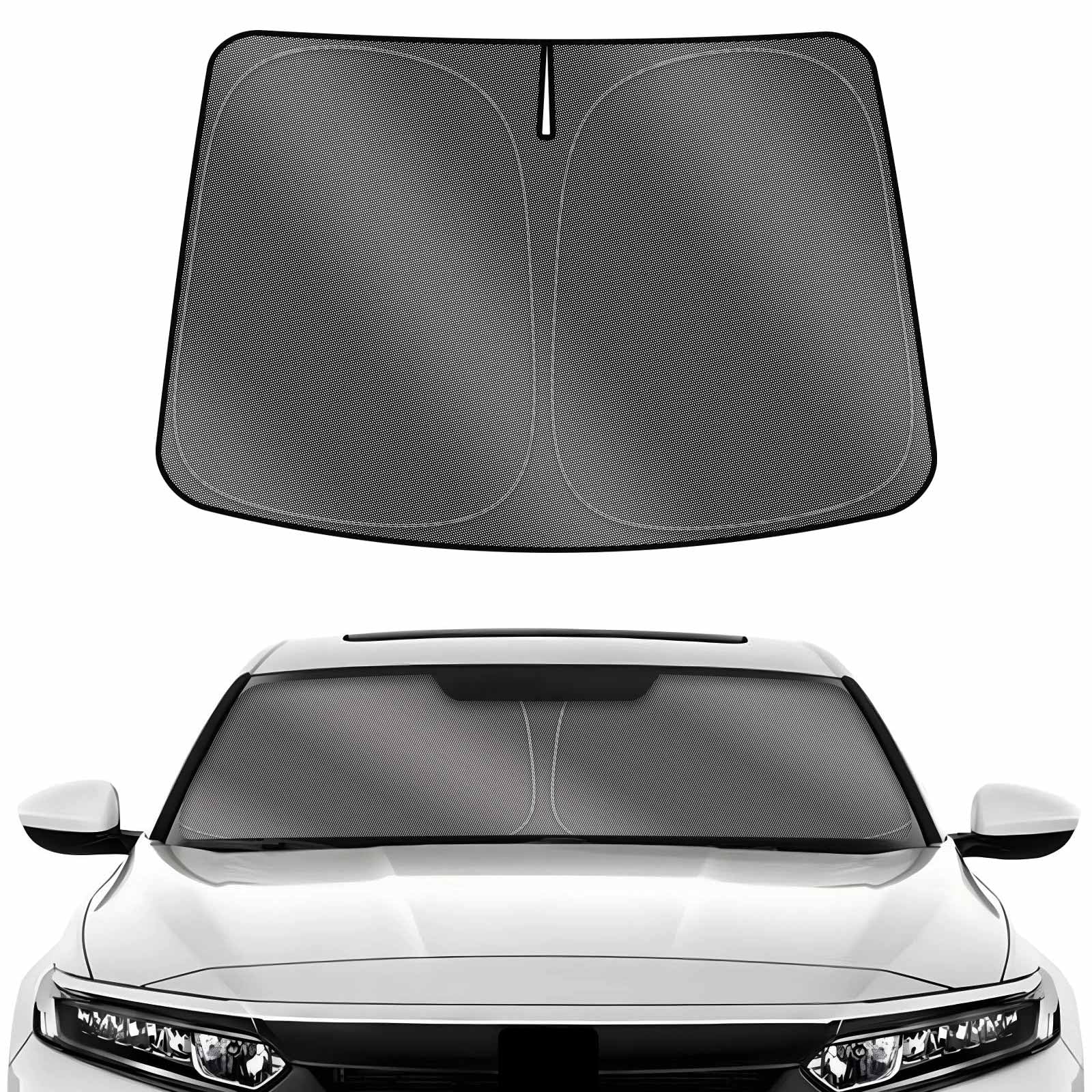 Karltys Front Windshield Sun Shade For Honda Accord 2018 2019 2020 2021 2022, Upf50+ Reflective Window Sunshade Custom Fit 10Th