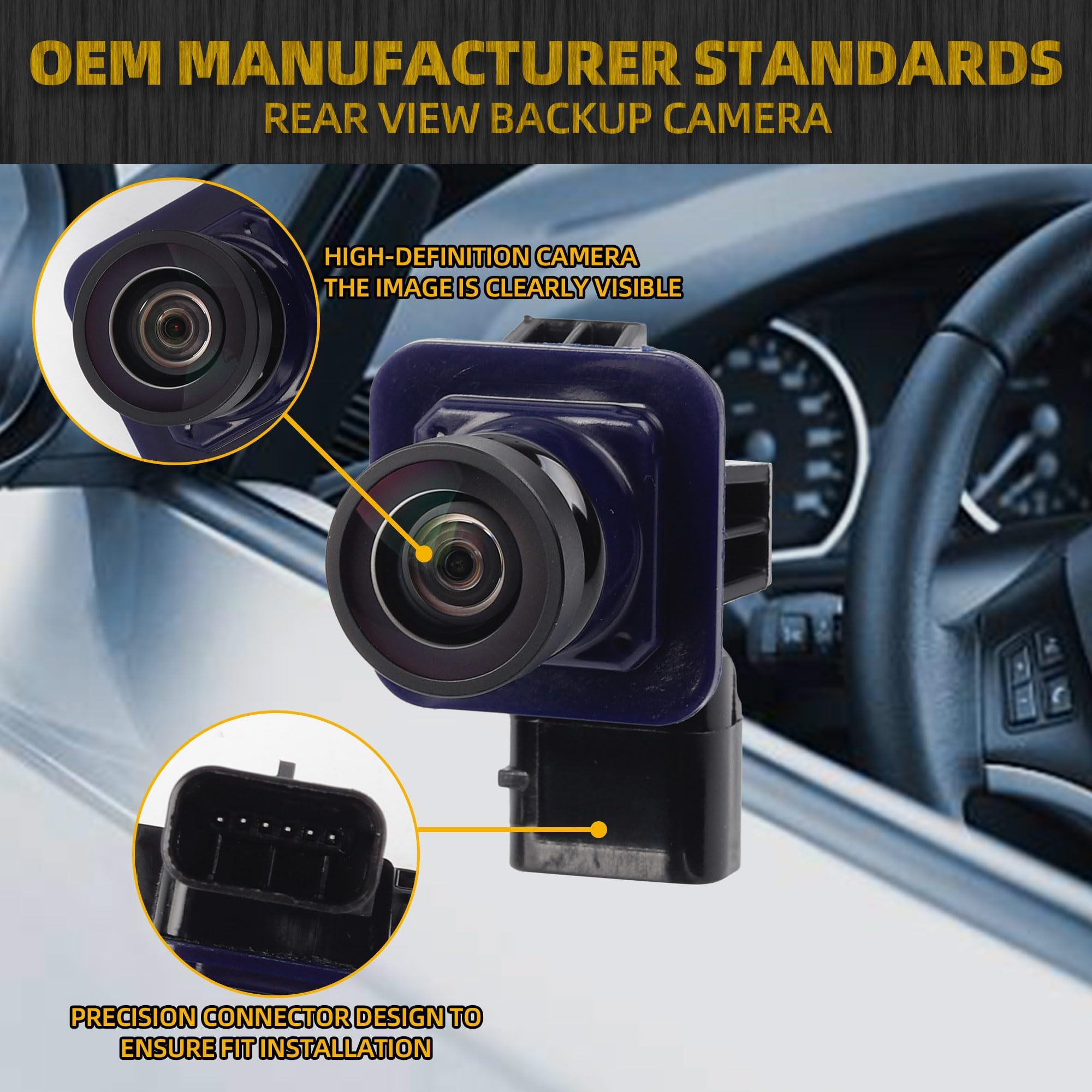 Dasbecan Rear View Park Assist Backup Camera Replacement Compatible With Ford Edge 2011-2015 Lincoln Mkx 2011-2013 Replaces# Bt4Z-19G490-B