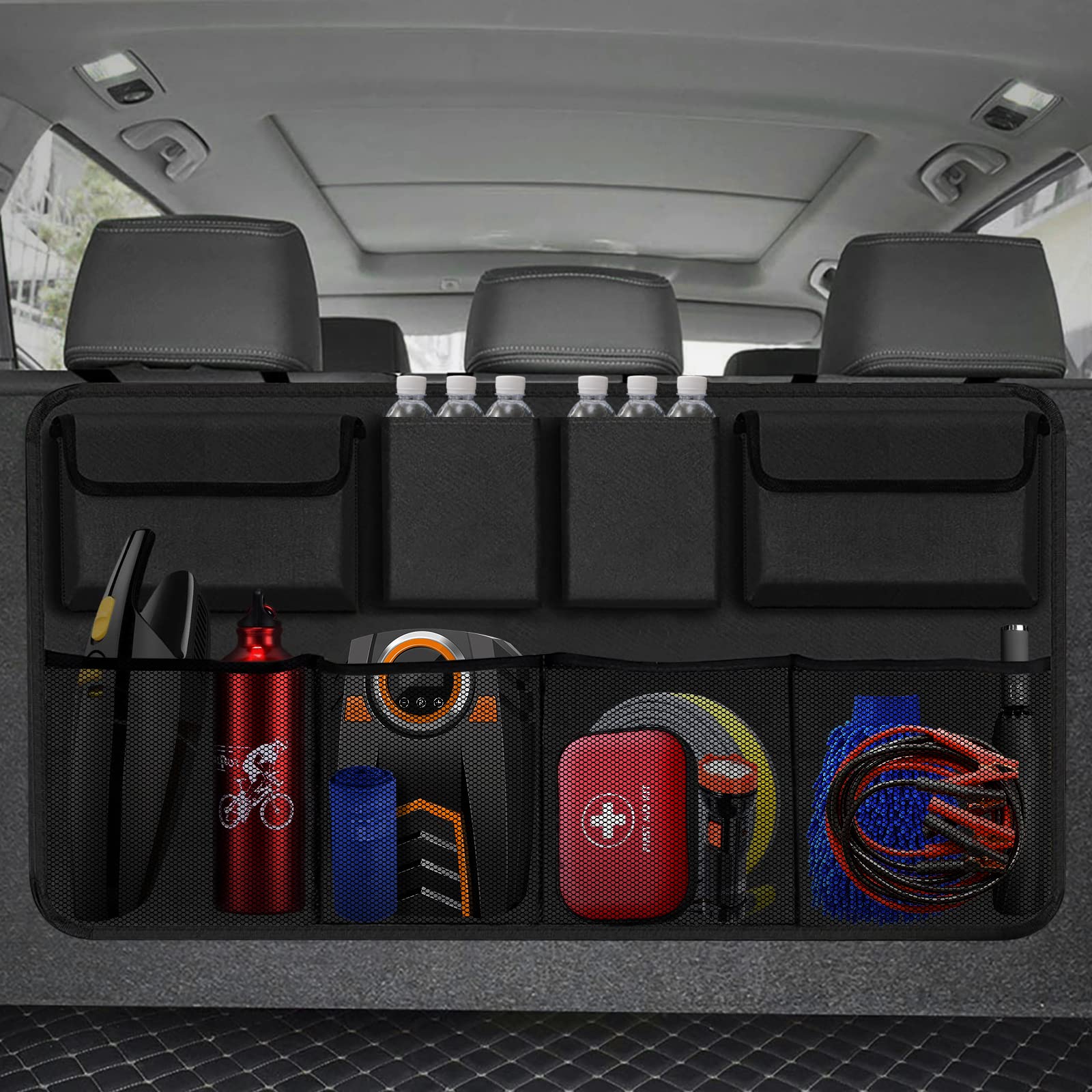Snuopfy Car Trunk Organizer, Backseat Hanging Organizer With 8 Large Storage Bag Super Capacity -Trunk Organizer For Suv,Truck,Van -Your Space Saving Expert
