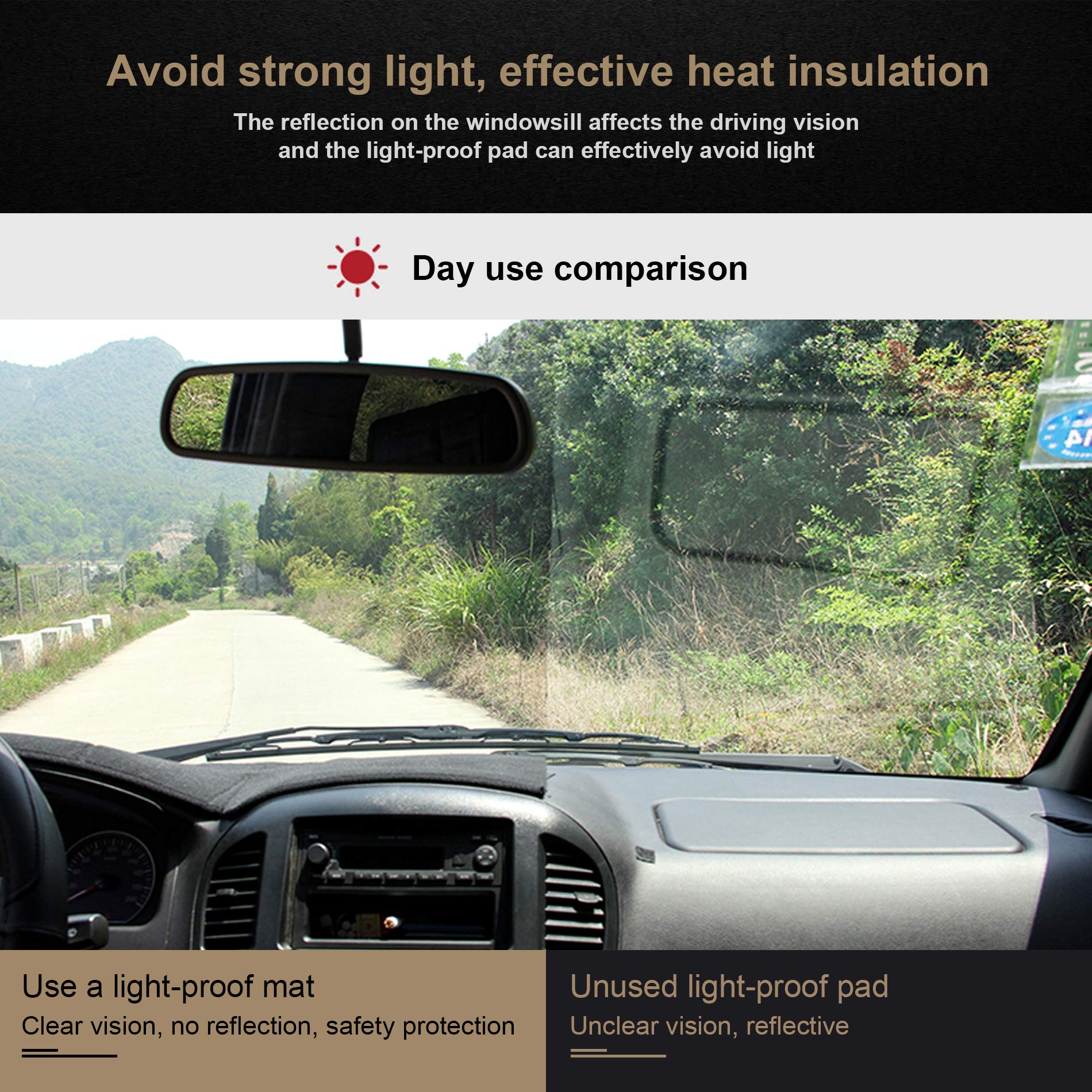 Speedwow Dashboard Dash Board Cover Mat Carpet Compatible With 2015-2018 F150