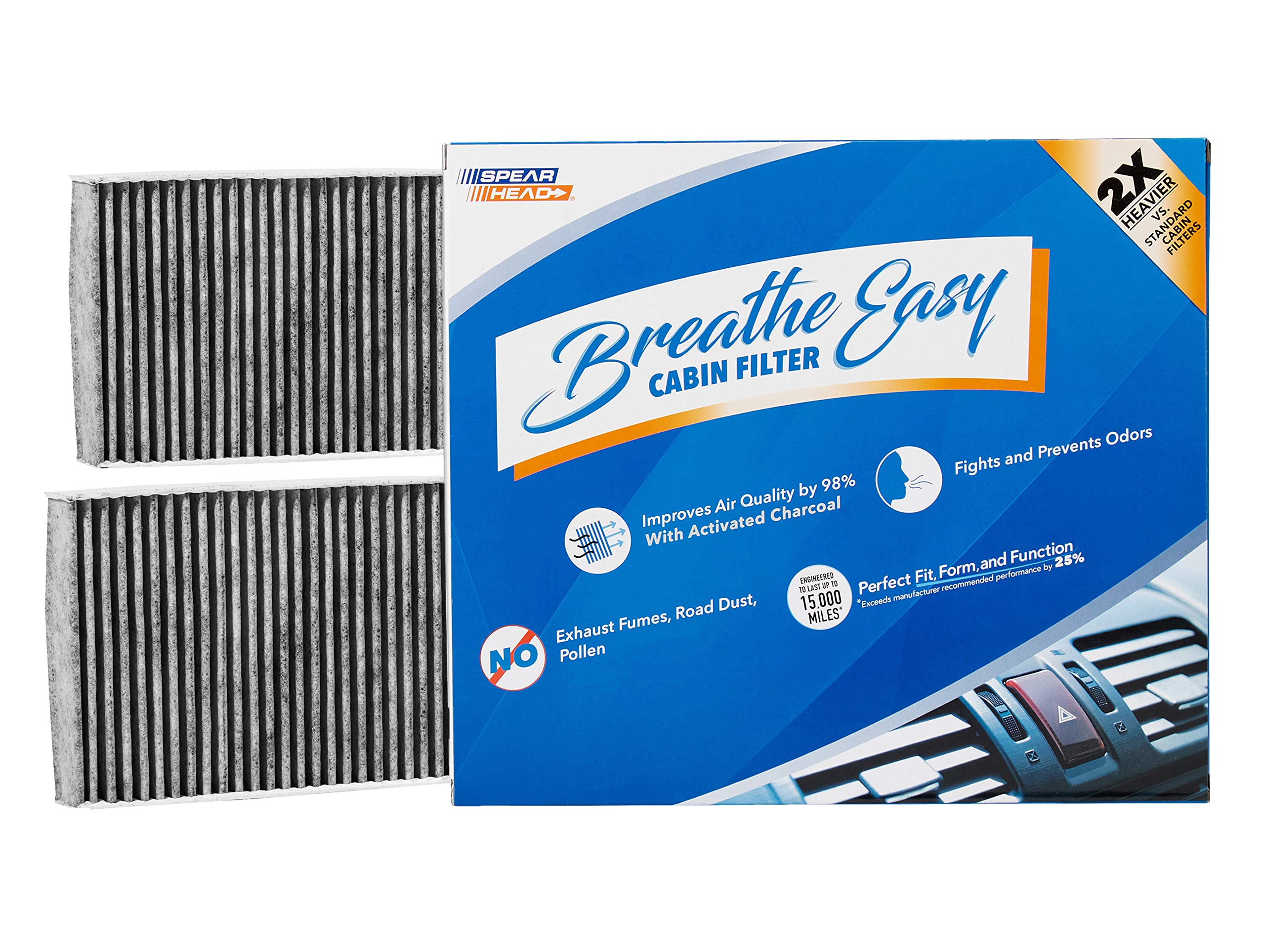 Spearhead Odor Defense Breathe Easy Ac & Heater Cabin Filter | Fits 2002-06 Rsx, 2002-06 Cr-V, 2001-05 Civic, 2003-11 Element Li